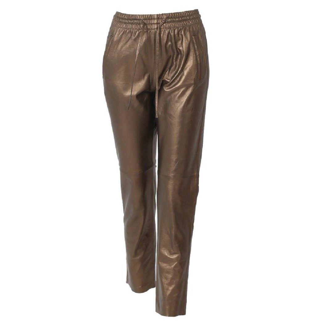 OAKWOOD Lederhose GIFT METAL Joggpants, Lässiger Loose Schnitt, Echtleder