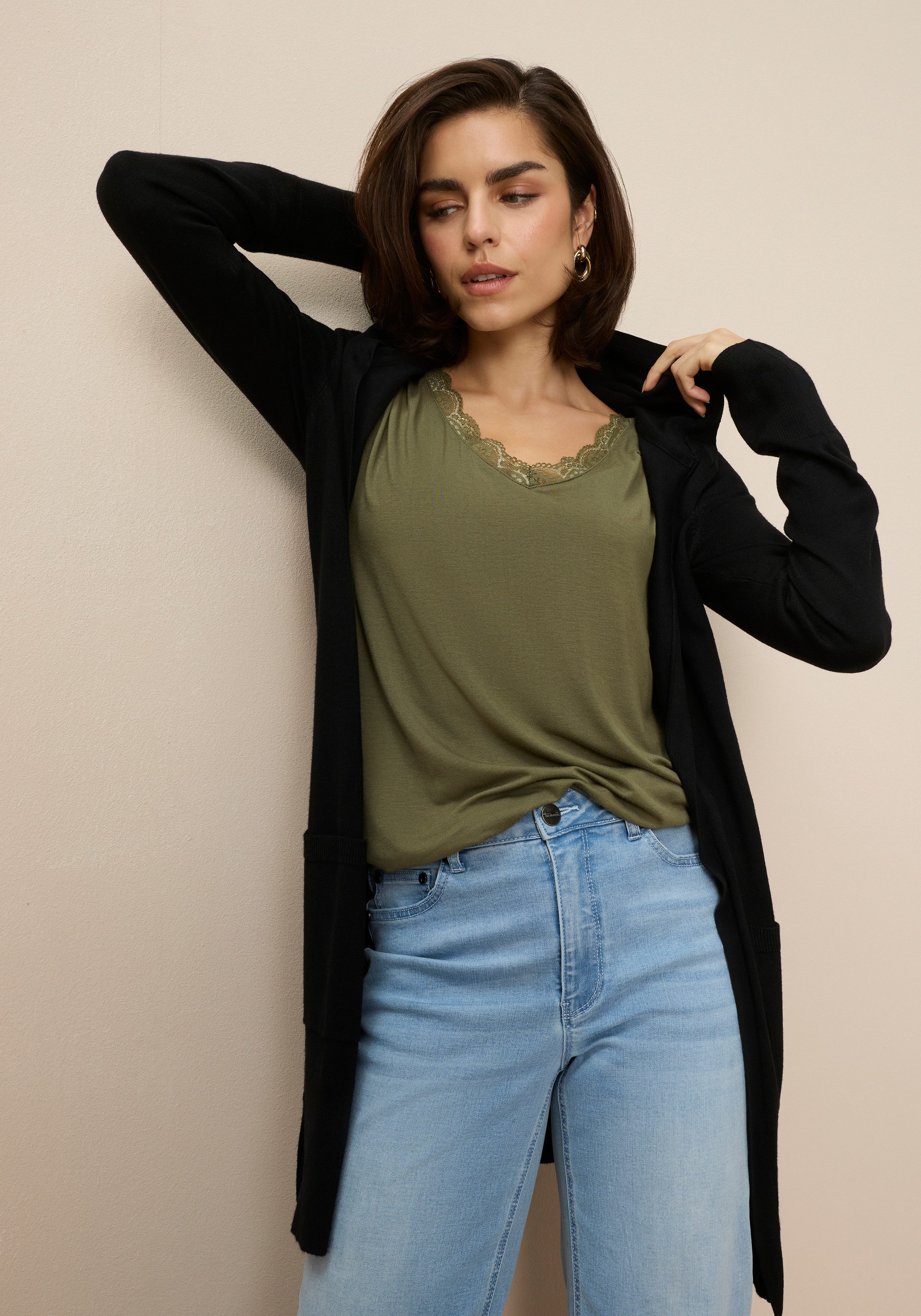 Tamaris Strickjacke mit Kapuze