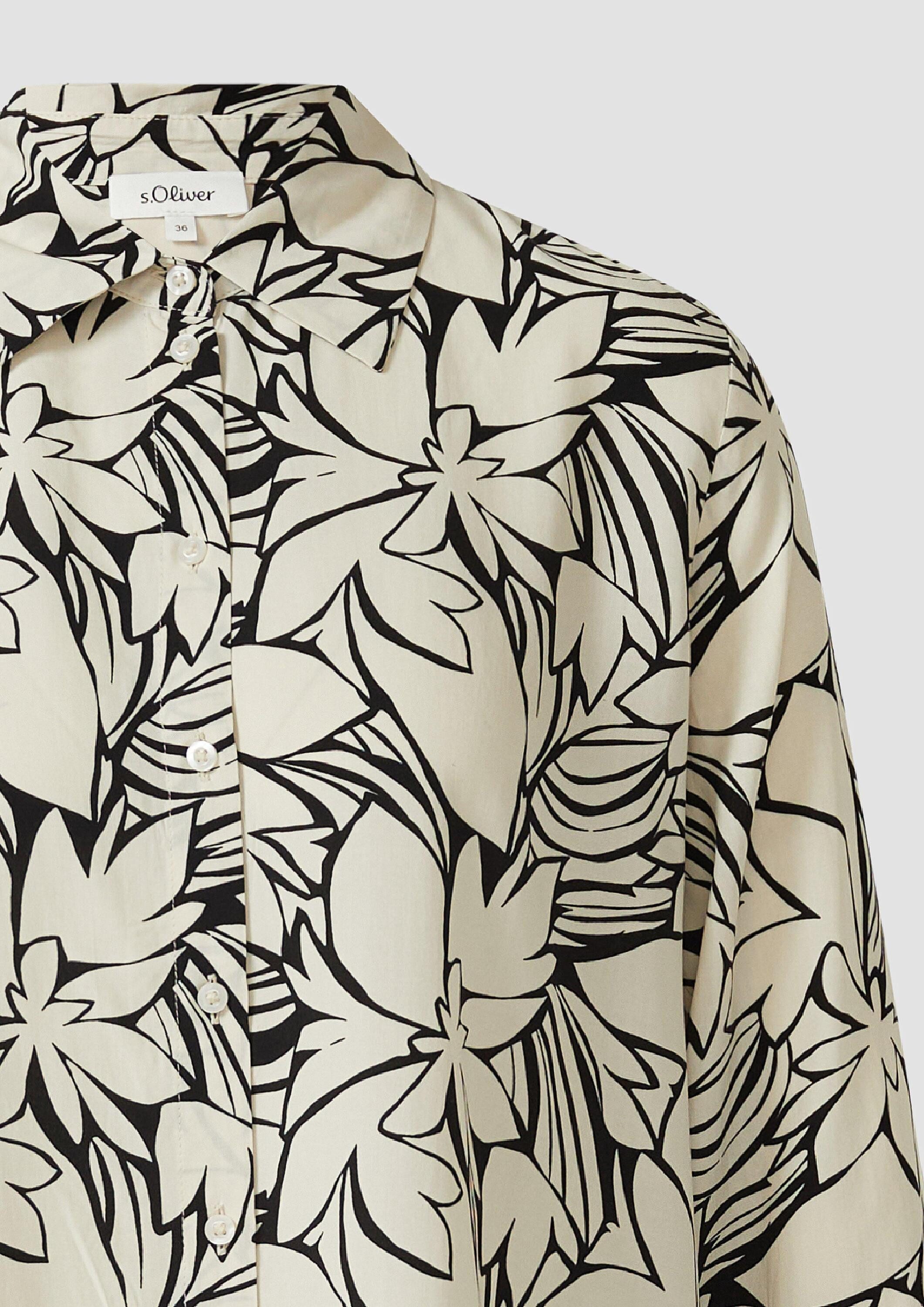 s.Oliver Langarmbluse Bluse Fließende Bluse mit floralem Muster