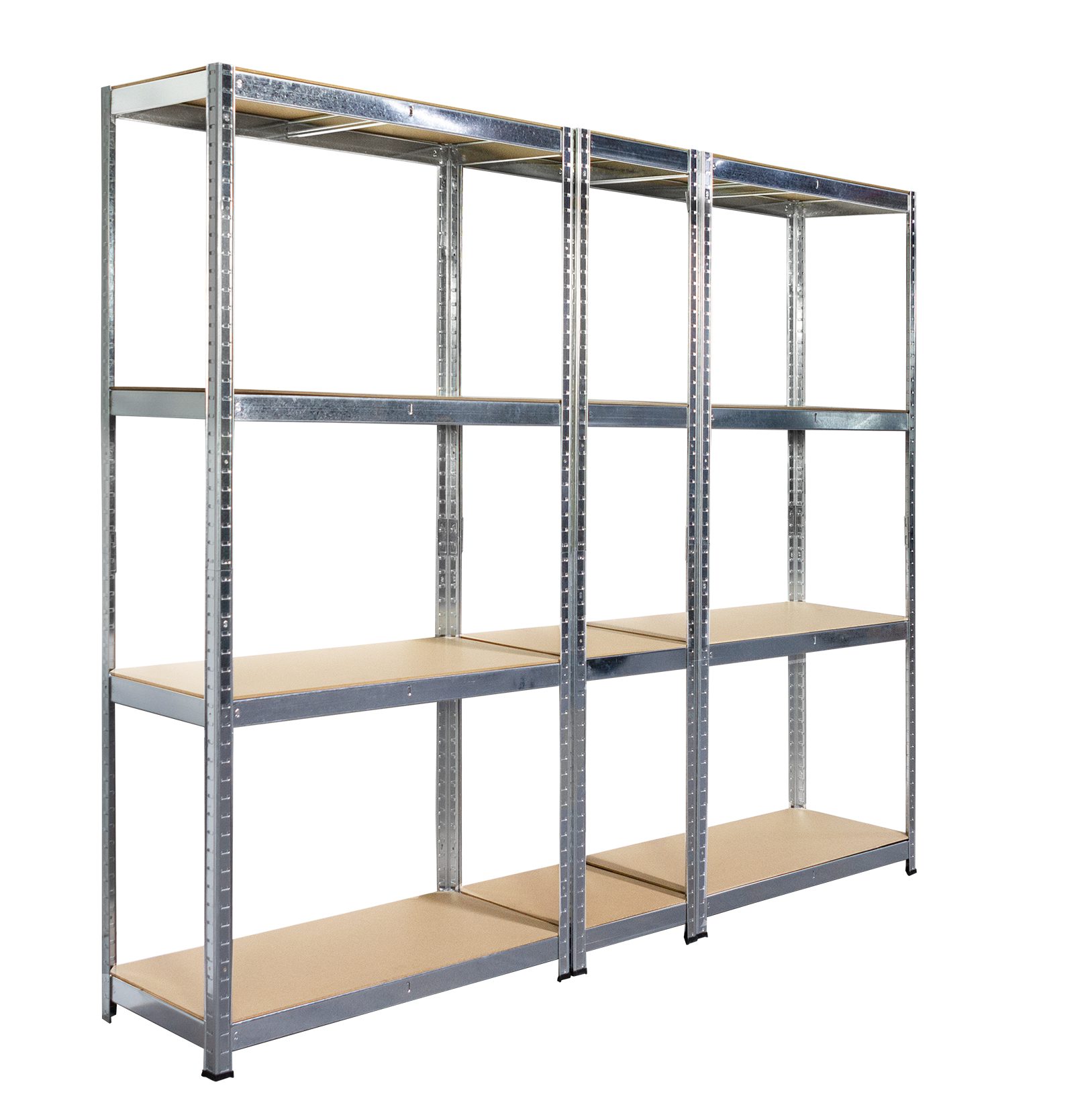 SCHULTE Regalwelt Schwerlastregal Flex ca. 180 x 220 (90/40/90) x 40 cm (HxBxT) 12 Ebenen, verzinkt