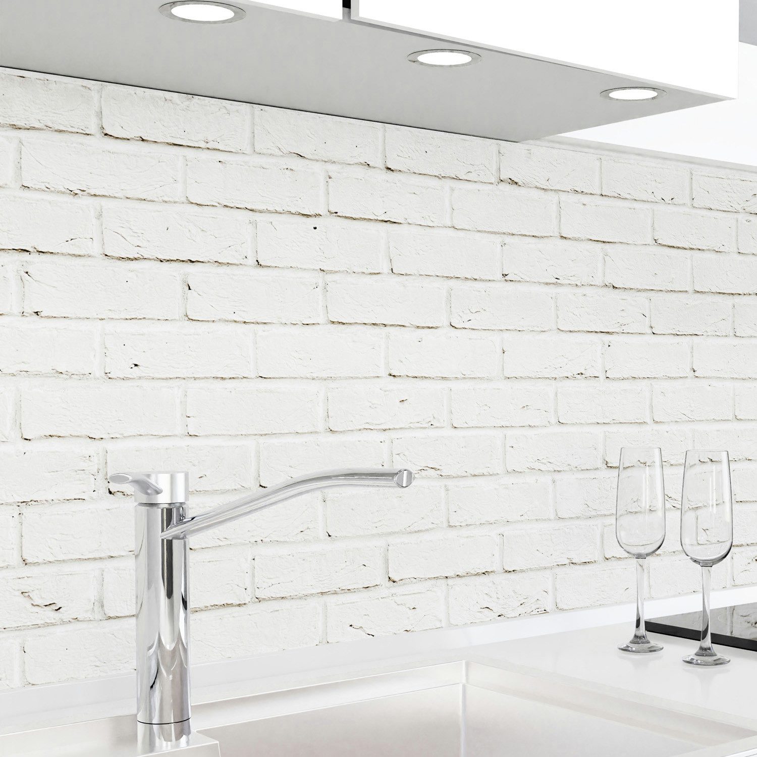 danario Küchenrückwand Folie selbstklebend - Matt - Spritzschutz Küche - versteift & robust