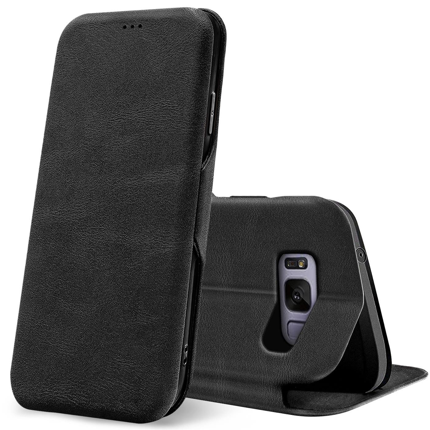 CoolGadget Handyhülle Business Premium Hülle für Samsung Galaxy S8 5,8 Zoll, Handy Tasche mit Kartenfach für Samsung S8 Schutzhülle