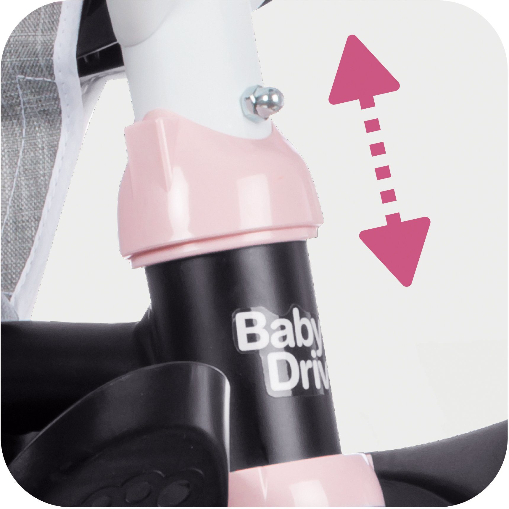 in Driver Plus, Dreirad rosa, Made Baby Europe Smoby
