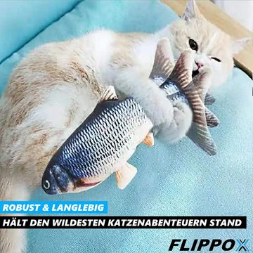 MAVURA Tier-Aktivitätsspiel FLIPPOX zappelnder elektrischer Fisch Set Interaktiv Katzenspielzeug, Spielzeug Selbstbeschäftigung Intelligenz elektrisch USB Fish