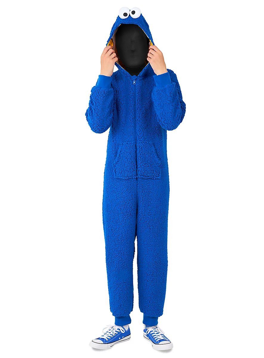 Opposuits Kostüm Krümelmonster Onesie für Kinder, Megagemütlicher Einteiler - offizielles Sesamstraßen-Kostüm!