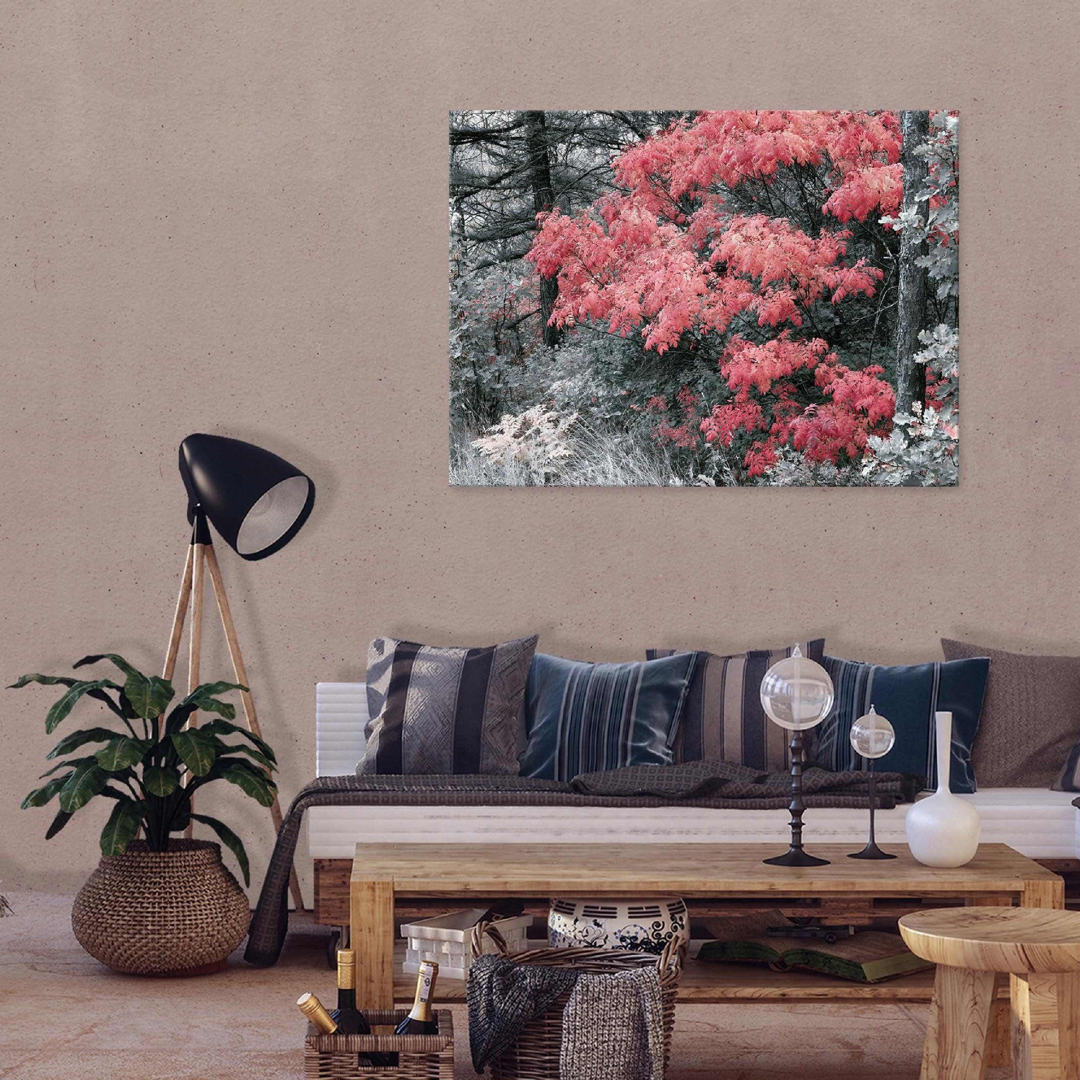Wallarena Leinwandbild Wald UV-beständig stabil Schlafzimmer Wohnzimmer 120x80 cm, Wald, 40 x 30 cm