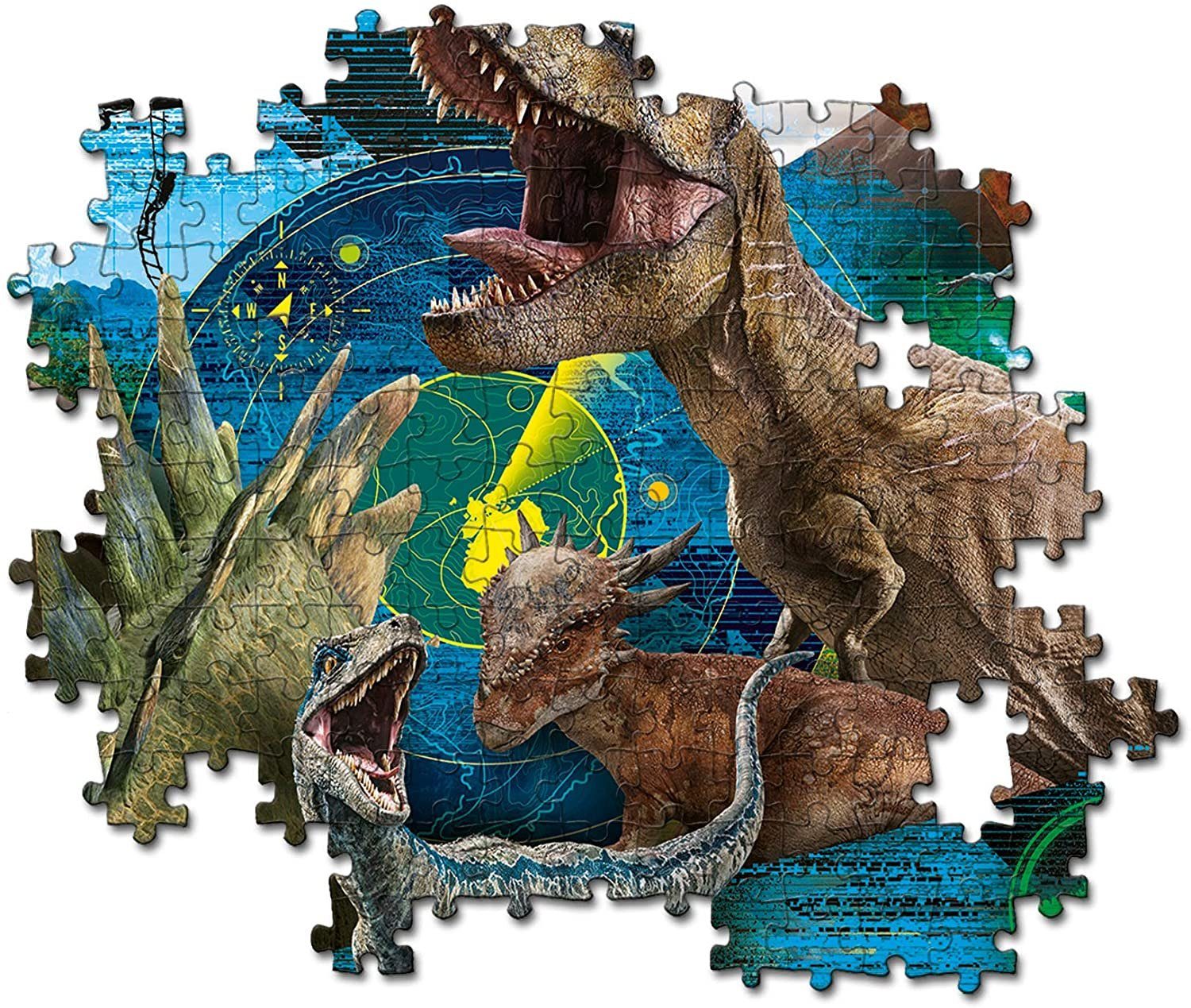 Supercolor Clementoni® Jurassic Puzzleteile Teile), (104 Puzzle World Puzzle - 104