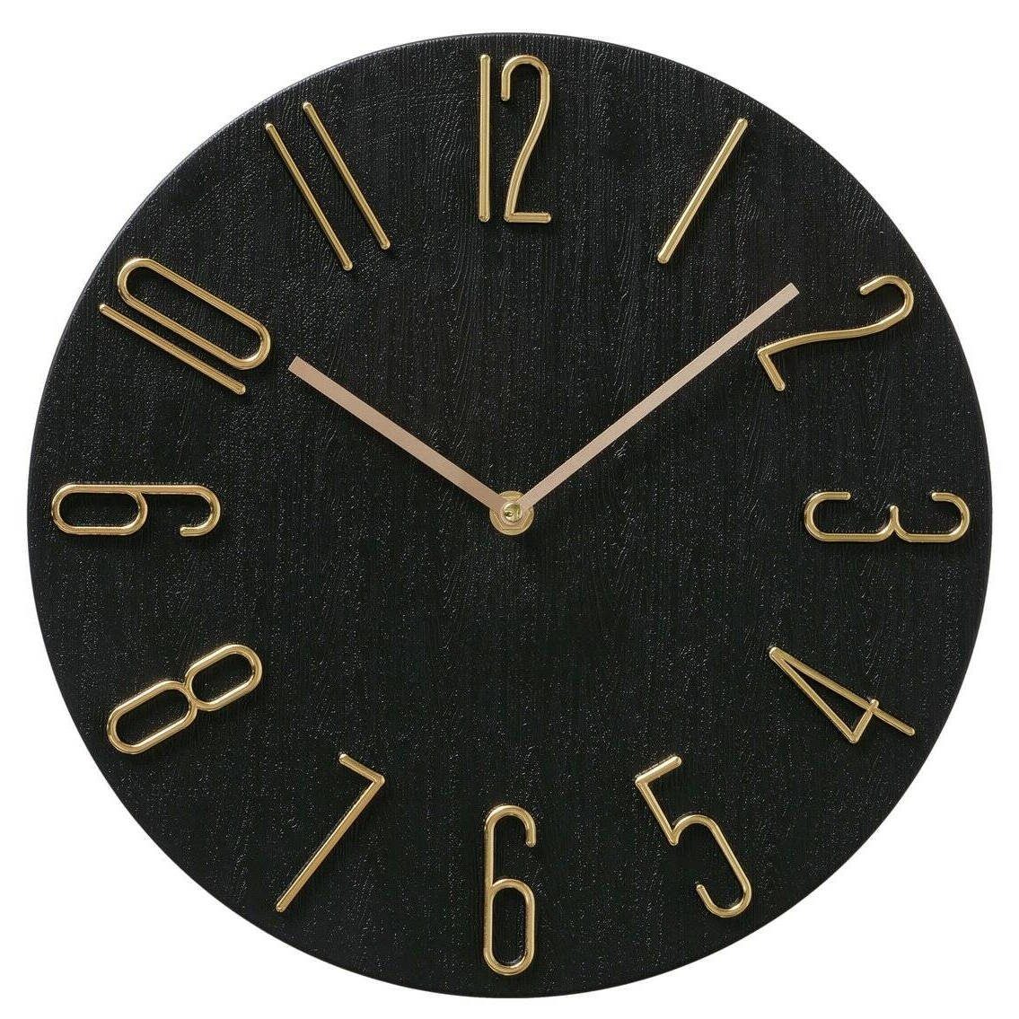 BOLTZE GRUPPE Wanduhr Schwarze Loft-Uhr TEMPO, Ø 30 cm