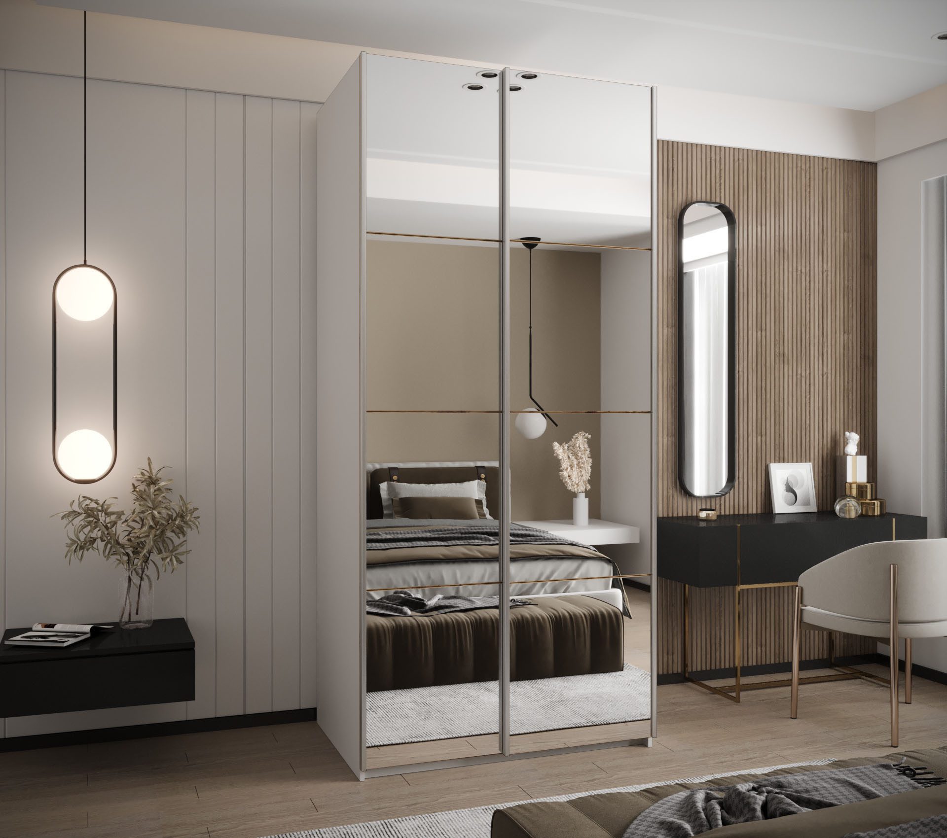 ABIKS MÖBEL Schwebetürenschrank LUX 2 hoher günstig online kaufen