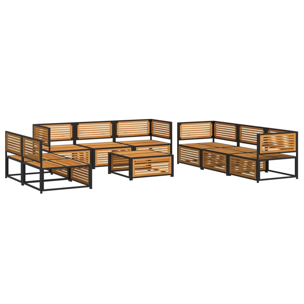 vidaXL Gartenlounge-Set 9-tlg. Garten-Sofagarnitur mit Kissen günstig online kaufen