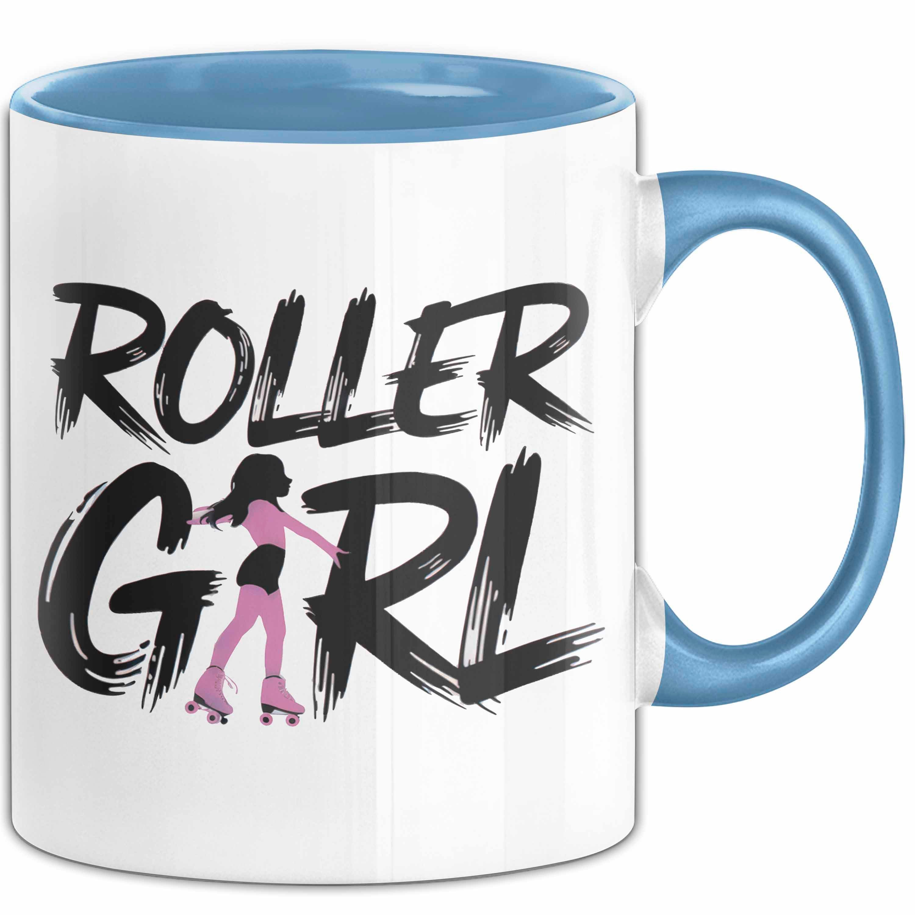 Trendation Tasse Rollschuh Skater Tasse Geschenk Rollergirl Skating Geschenkidee Lust