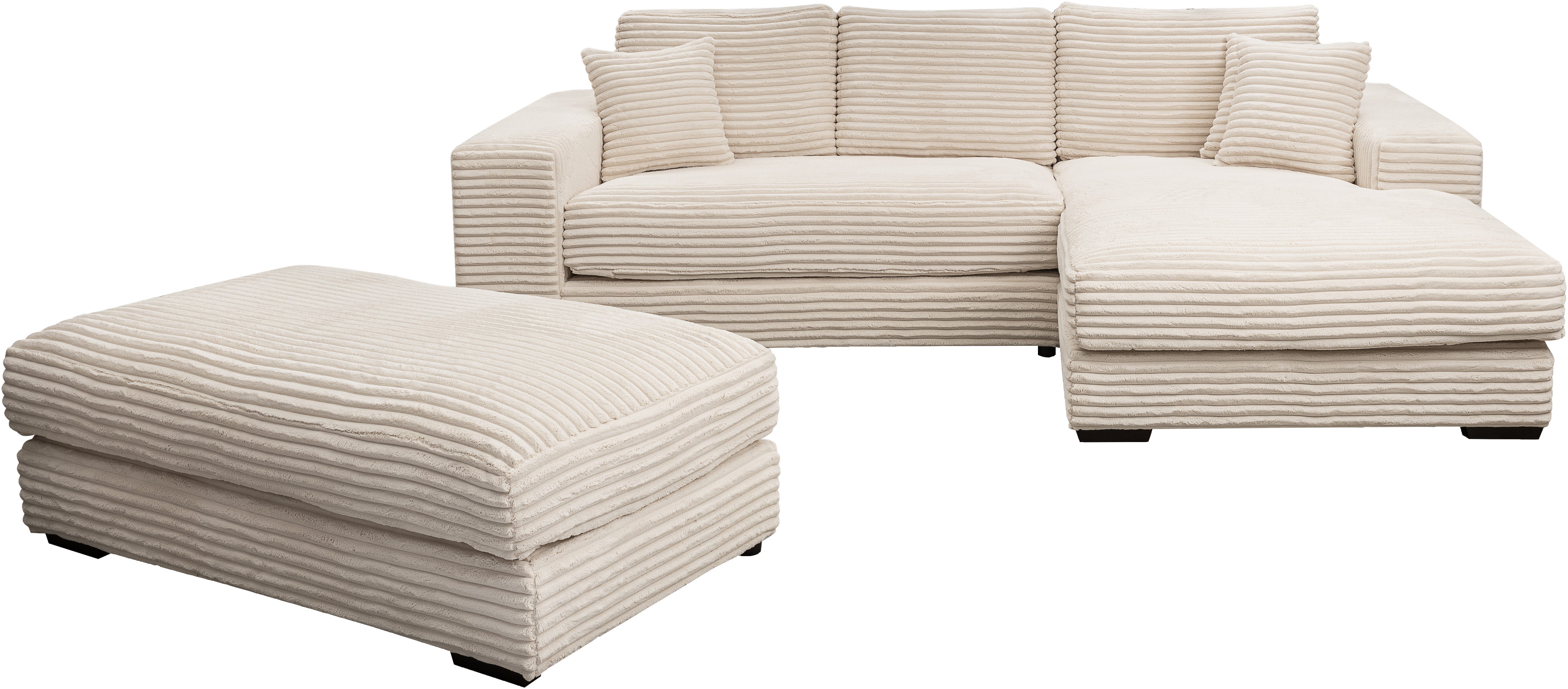 WERK2 Polstergarnitur Eden L-Form + Hocker. günstig online kaufen