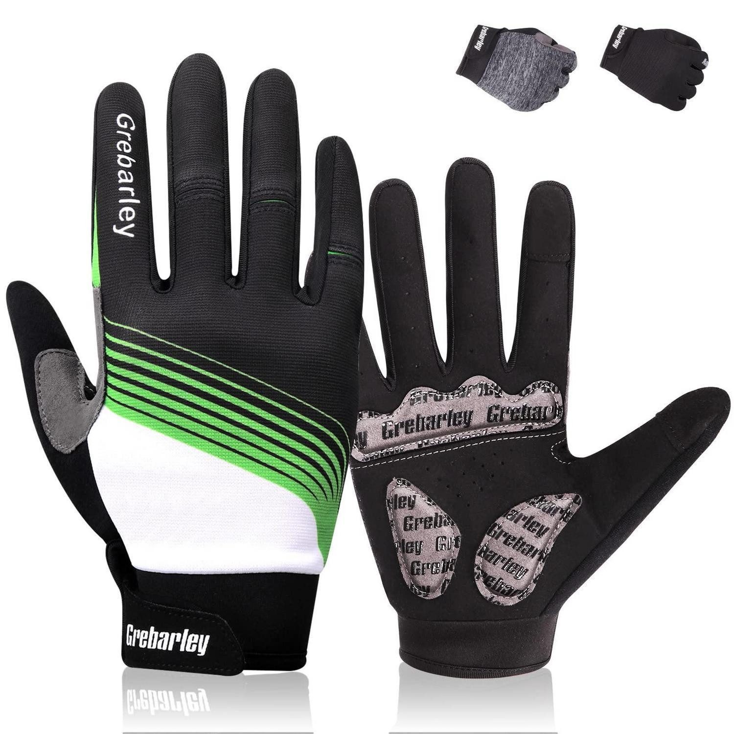LuxusKollektion Fahrradhandschuhe Fahrradhandschuhe MTB Herren Damen Grün (1-St)