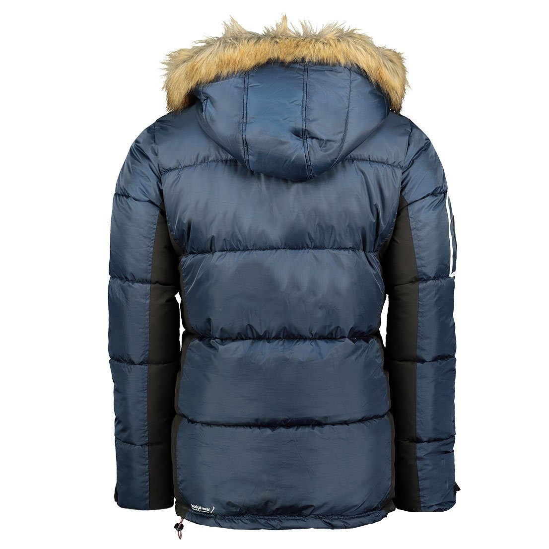 bis Winterparka, Jacke, 7XL Herren, Norway S abnehmbarer Navy Winterjacke mit Größen: Danone Kapuze, Übergrößen, warme, Geographical