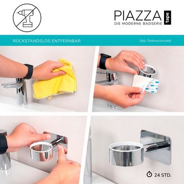 bremermann Zahnputzbecher Bad-Serie PIAZZA tape – Doppel-Glasbecherhalter selbstklebend