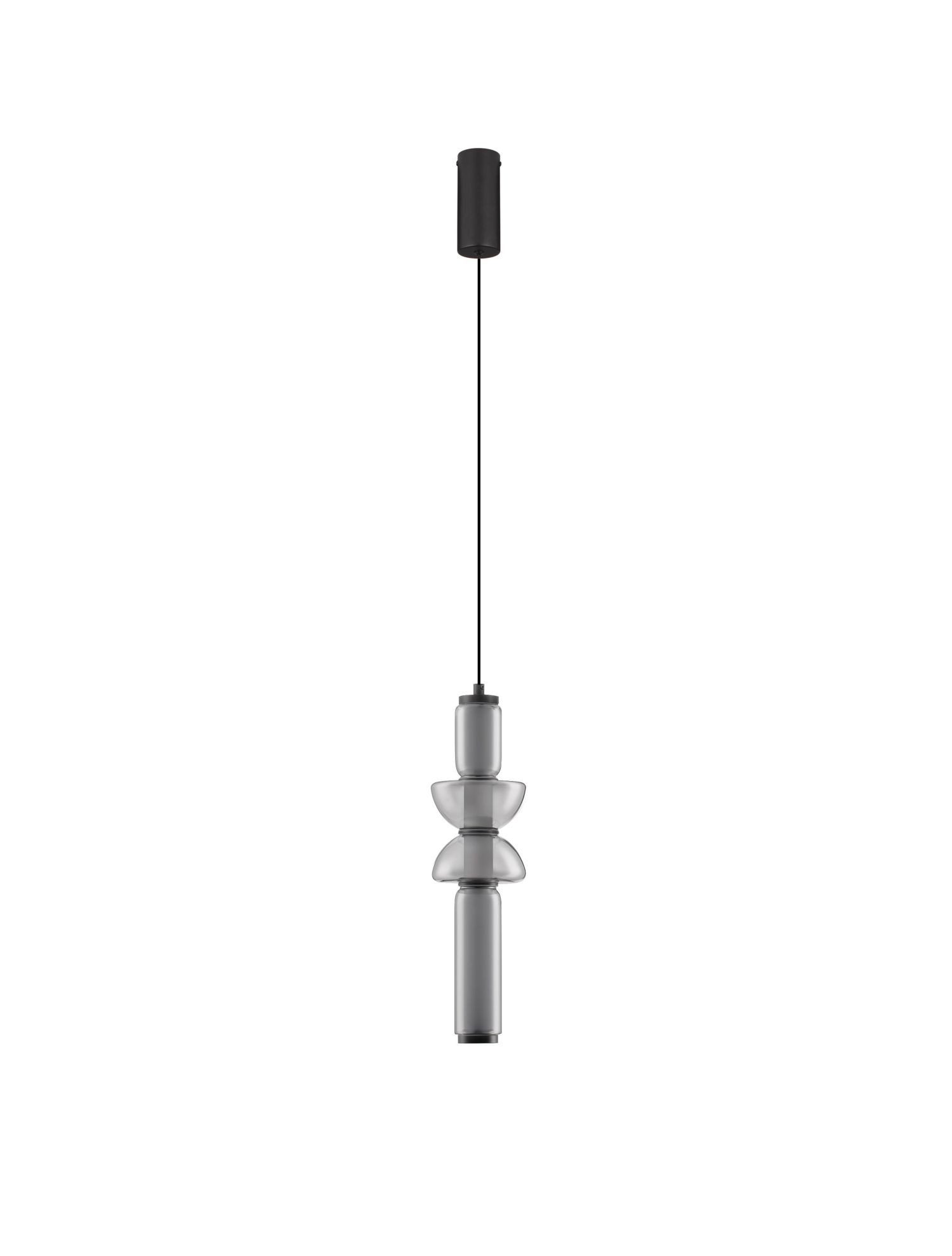 Licht-Erlebnisse Pendelleuchte SANDRA, LED fest integriert, Warmweiß, LED Hängelampe dimmbar Schwarz schmal Ø 12 cm warmweiß 3000 K 825 lm