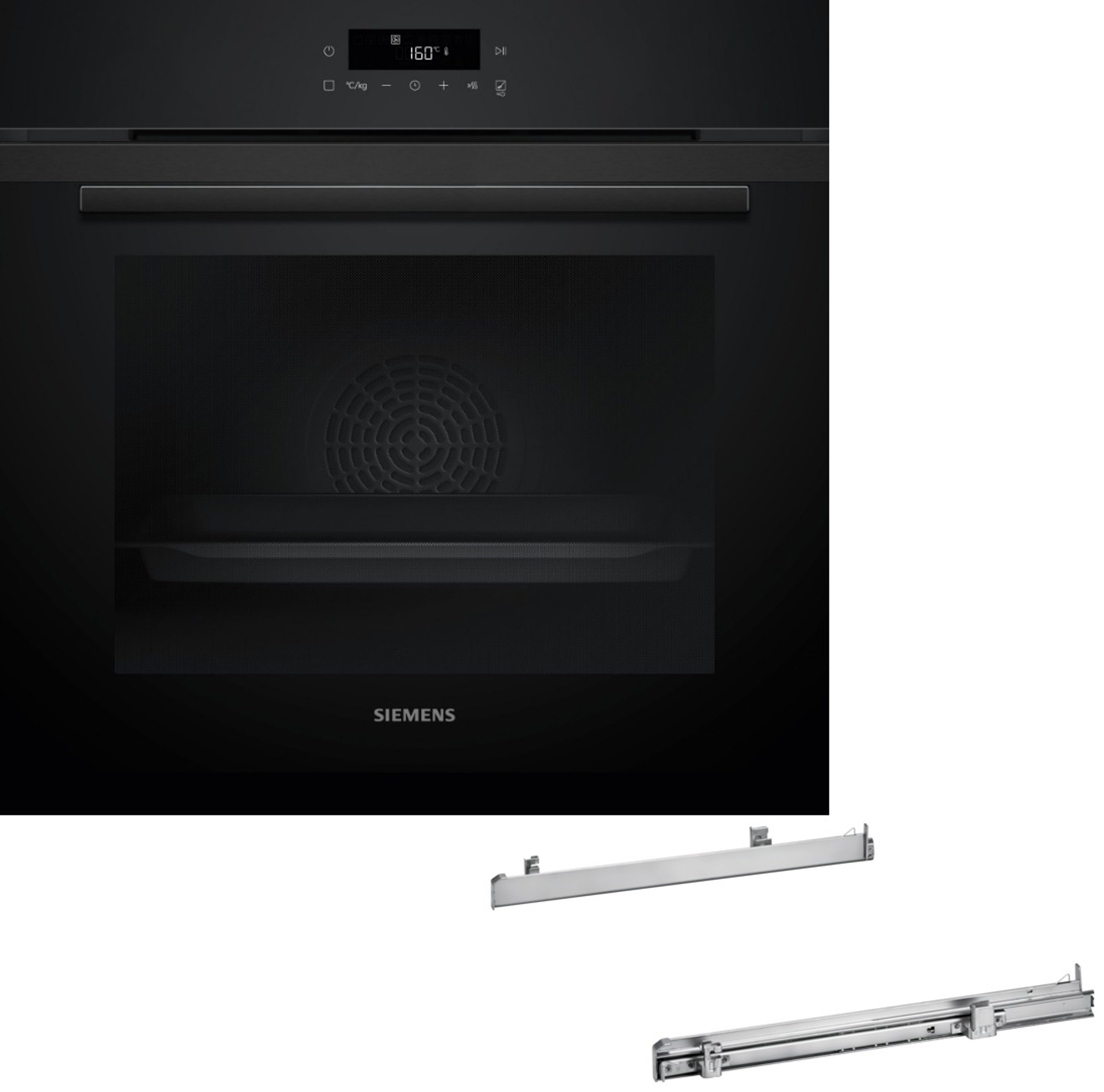 SIEMENS Einbaubackofen iQ300 HB271PAL25, mit Clip-Auszug, Selbstreinigungssystem, Clip-Auszug, 3D Heißluft
