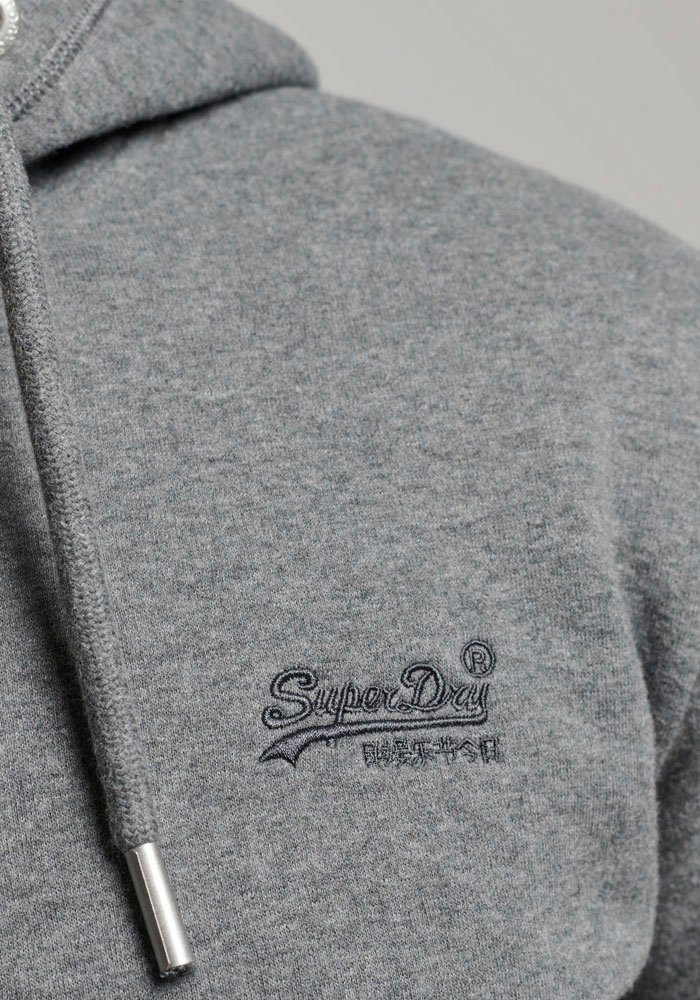 EMB LOGO Superdry charocal grey HOOD Kapuzensweatshirt