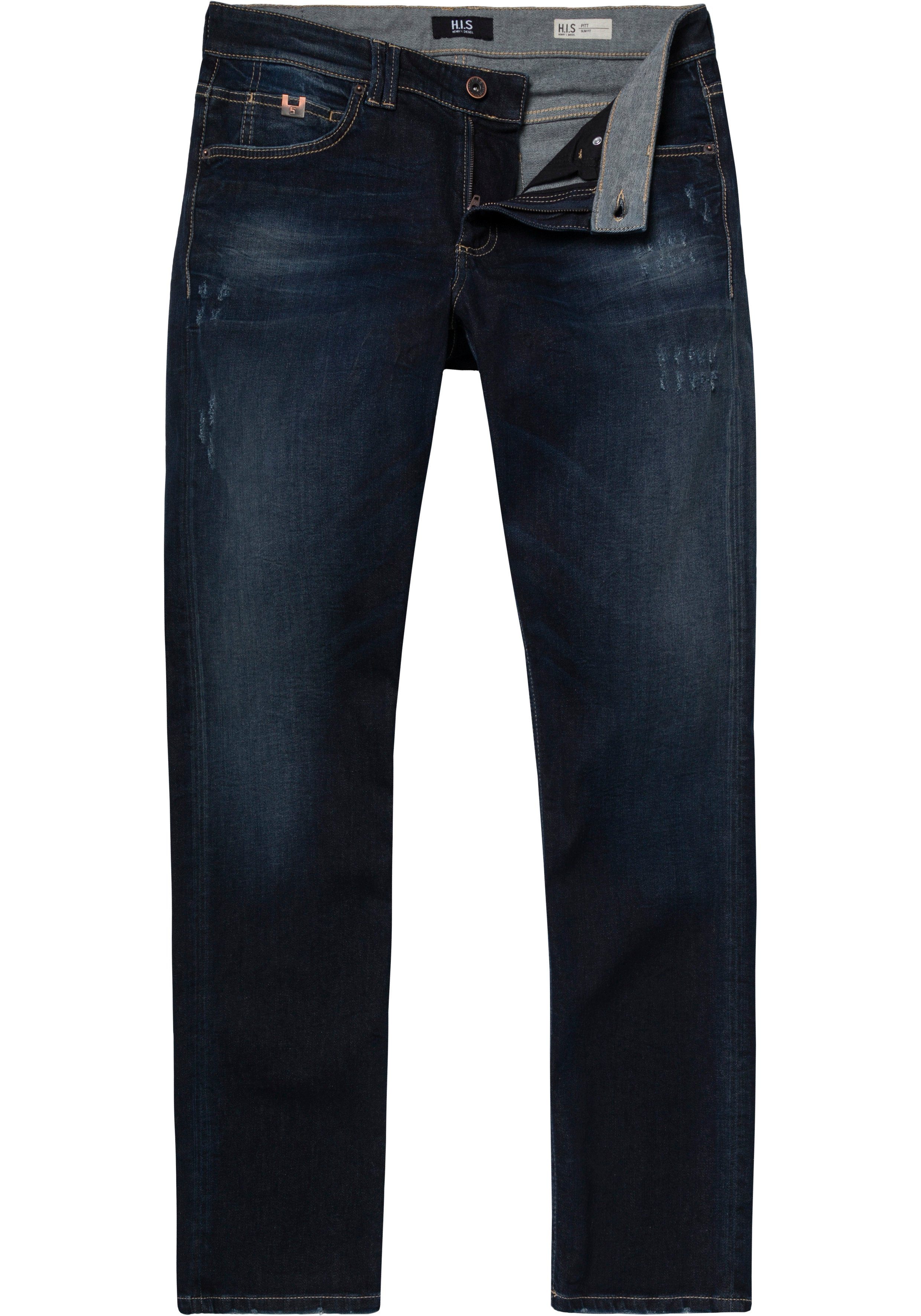 Herren Jeans H.I.S Slim-fit-Jeans PITT Ökologische, wassersparende Produktion durch Ozon Wash