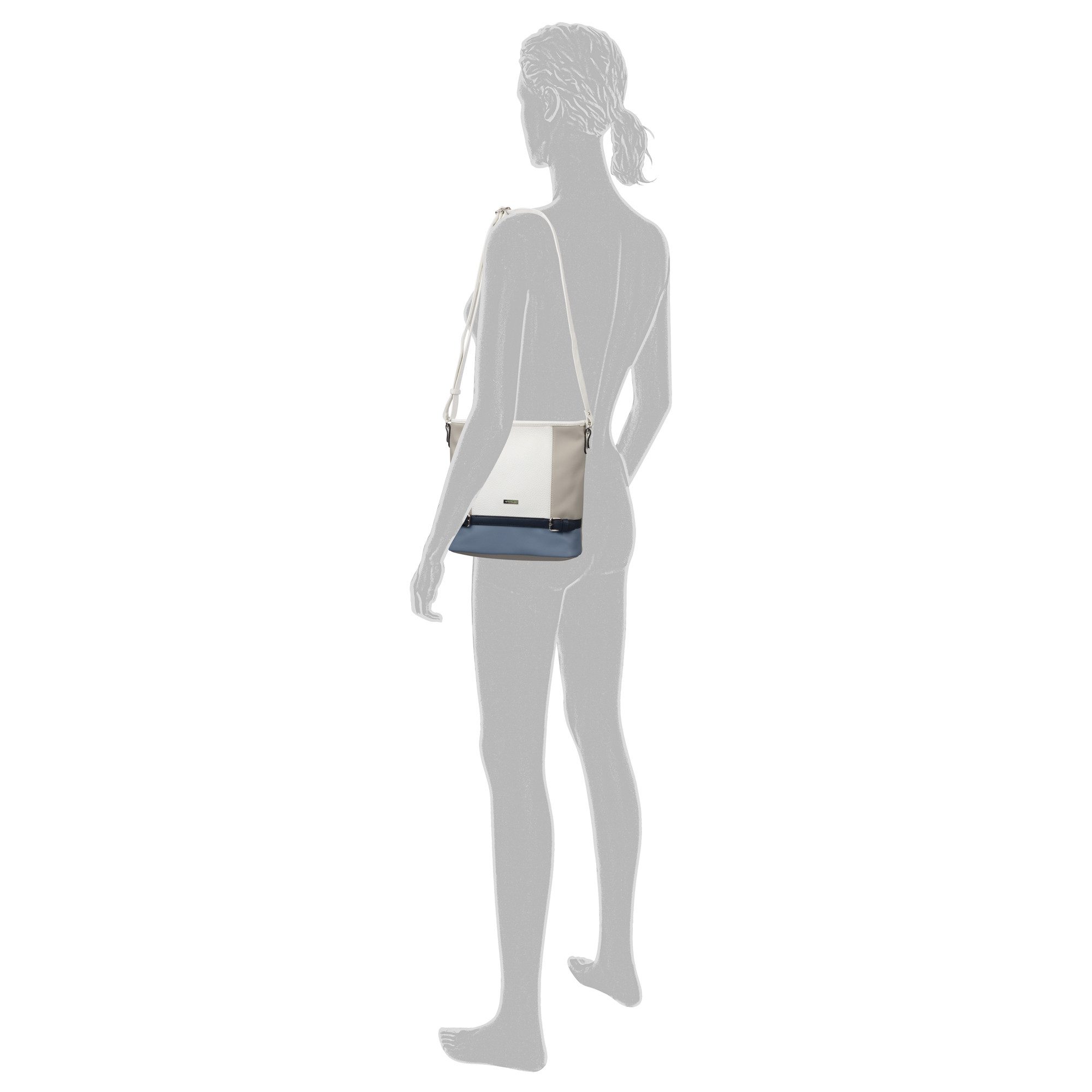 TOM TAILOR Hobo Juna, aus soft genarbtem ledrigen Material mit glänzenden Metall-Accessoires