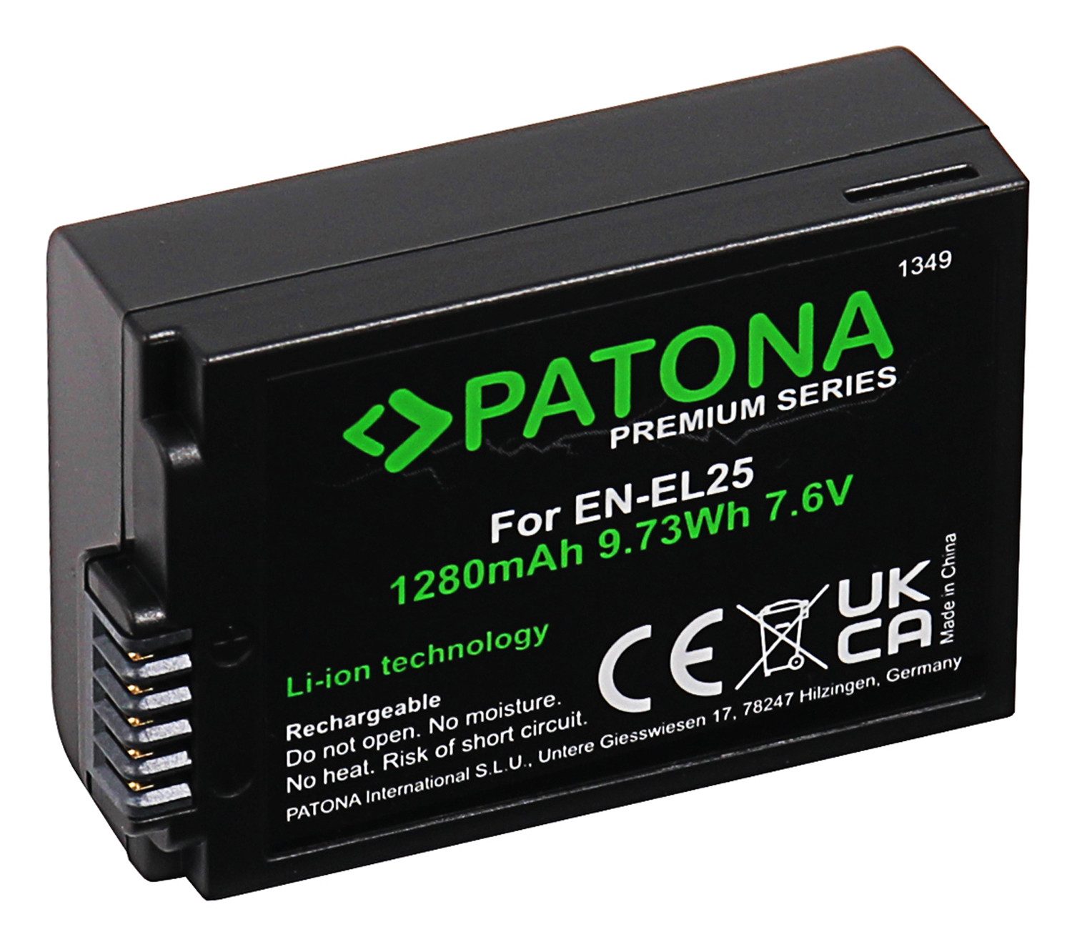Patona Premium Akku für die Nikon Z 50 / Nikon Z fc Kamera-Akku EN-EL25 1280 mAh