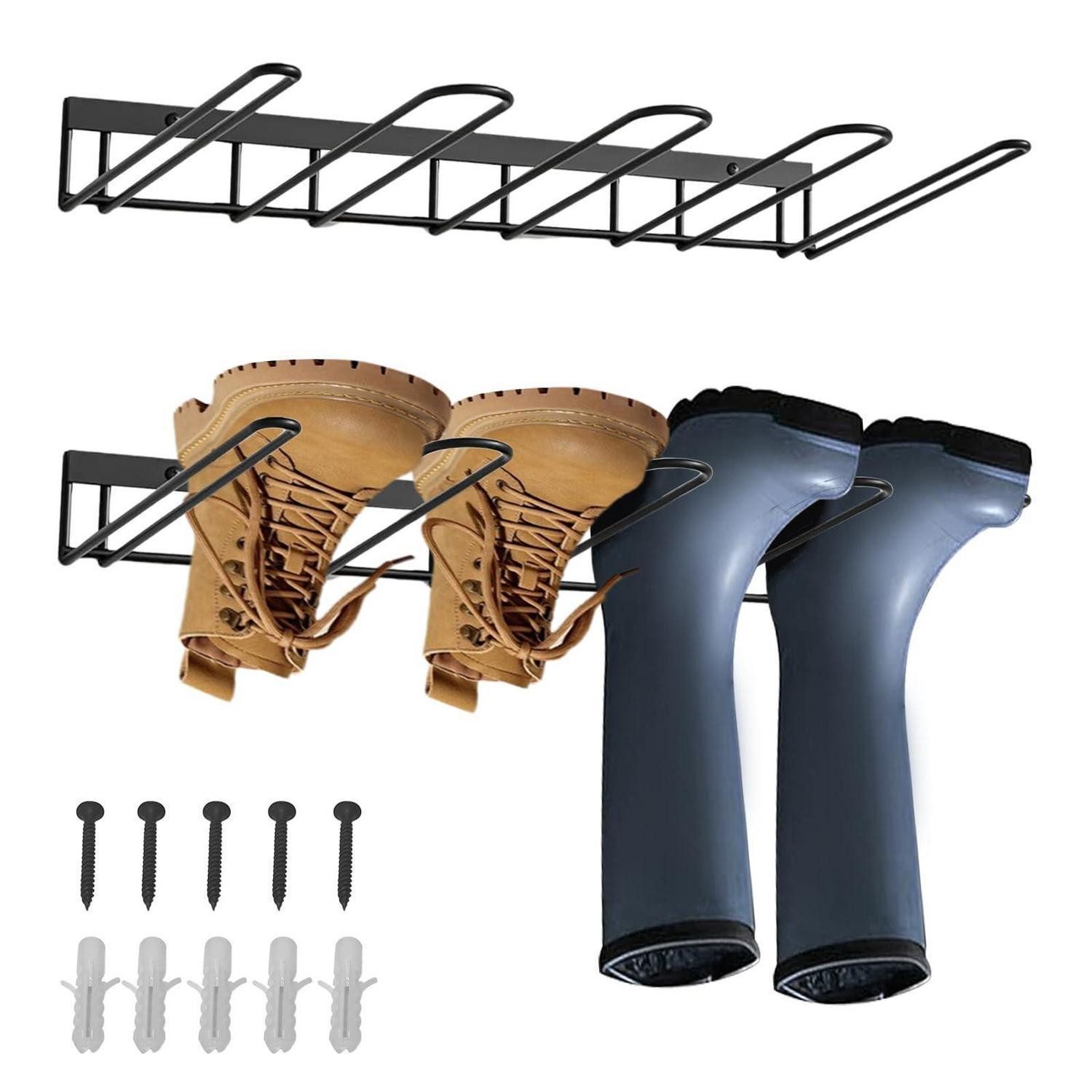 LuxusKollektion Schuhregal Metall Schuhregal Wand 2er Set, 2-tlg.