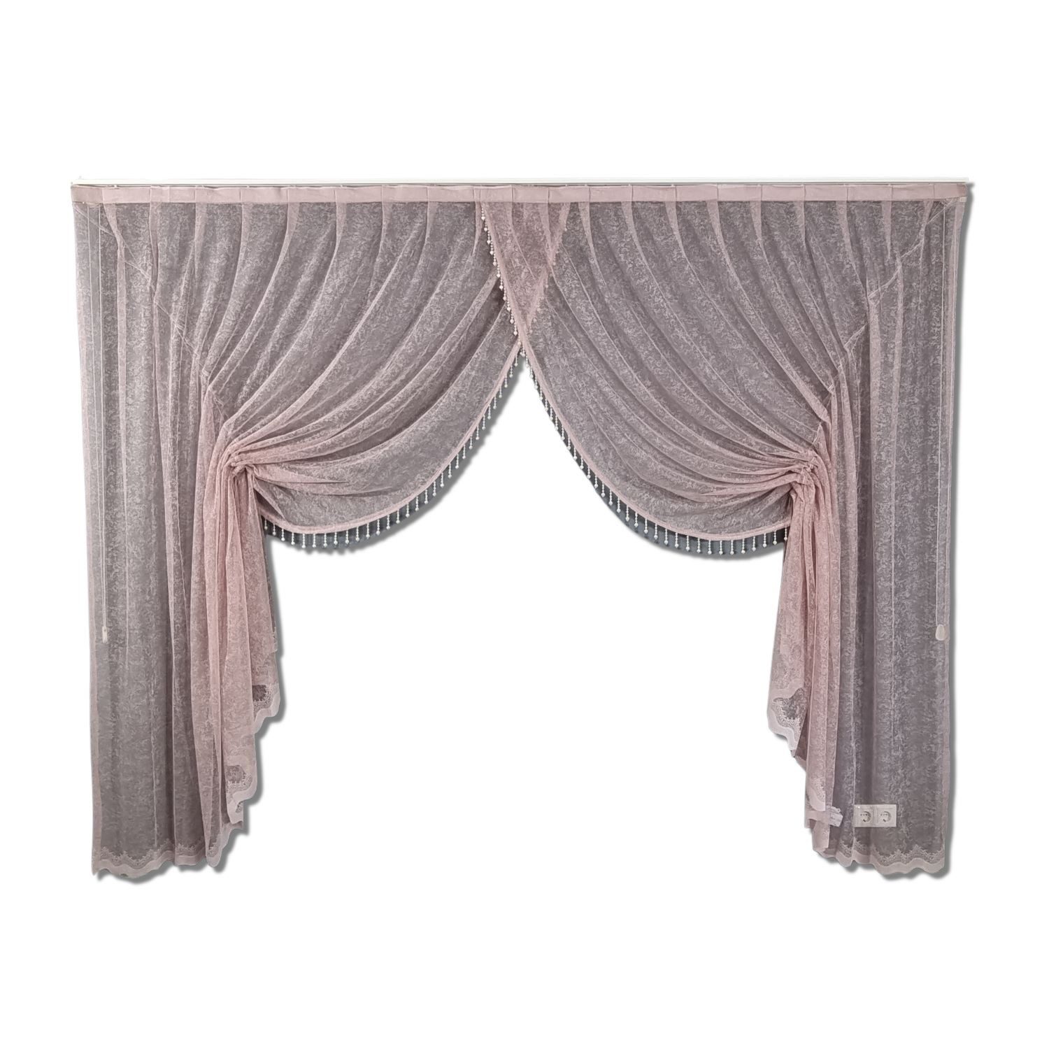 Gardinen by Justyna Gardine Kruvaze Schlicht Alt Rosa, Kräuselband, transpa günstig online kaufen