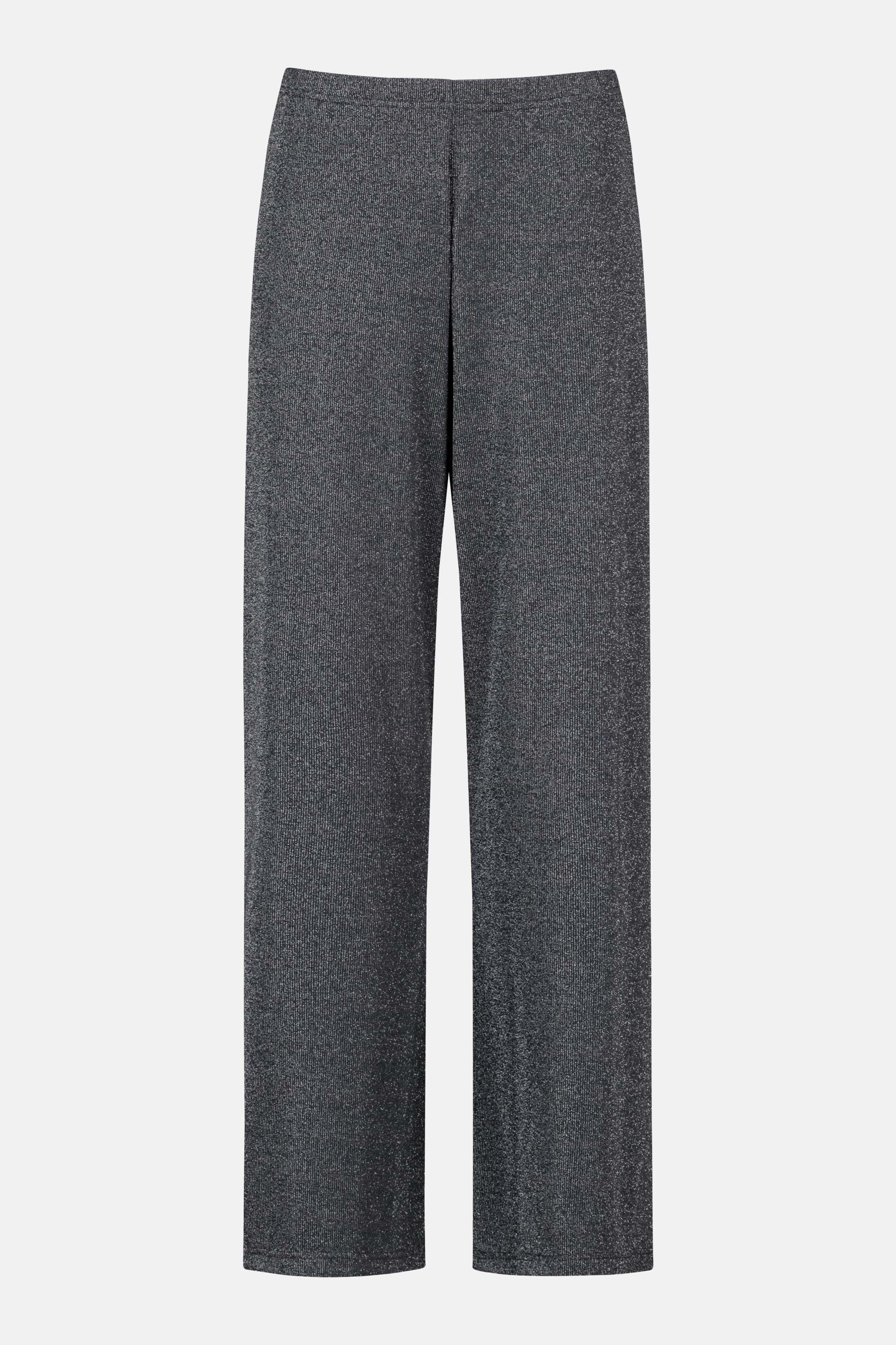 Mey Schlafhose Mey Hose lang Serie Sparkling Rib Uni Hose (1-tlg) Lurex-Glitzer, weicher Feinripp mit Stretch, Viskose-Mix