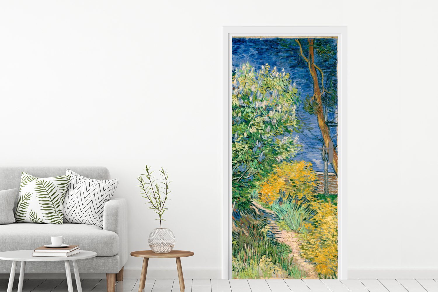 MuchoWow Vincent - St), Matt, cm für Türaufkleber, bei Türtapete Gogh, 75x205 Die Tür, van Arles Büsche (1 bedruckt, Fototapete