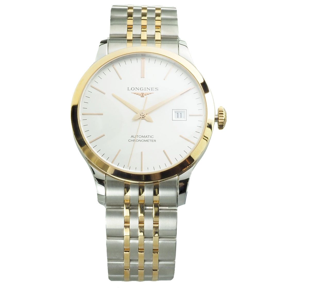 Automatikuhr Swiss Made L28215727 Record Herren Uhr 18 Karat Rosegold Chronometer Record