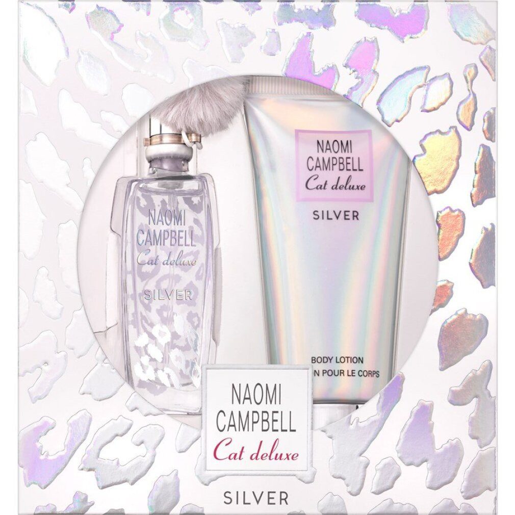 NAOMI CAMPBELL Hautpflege-Set Cat Deluxe Silver - EDT 15ml + body lotion 50ml