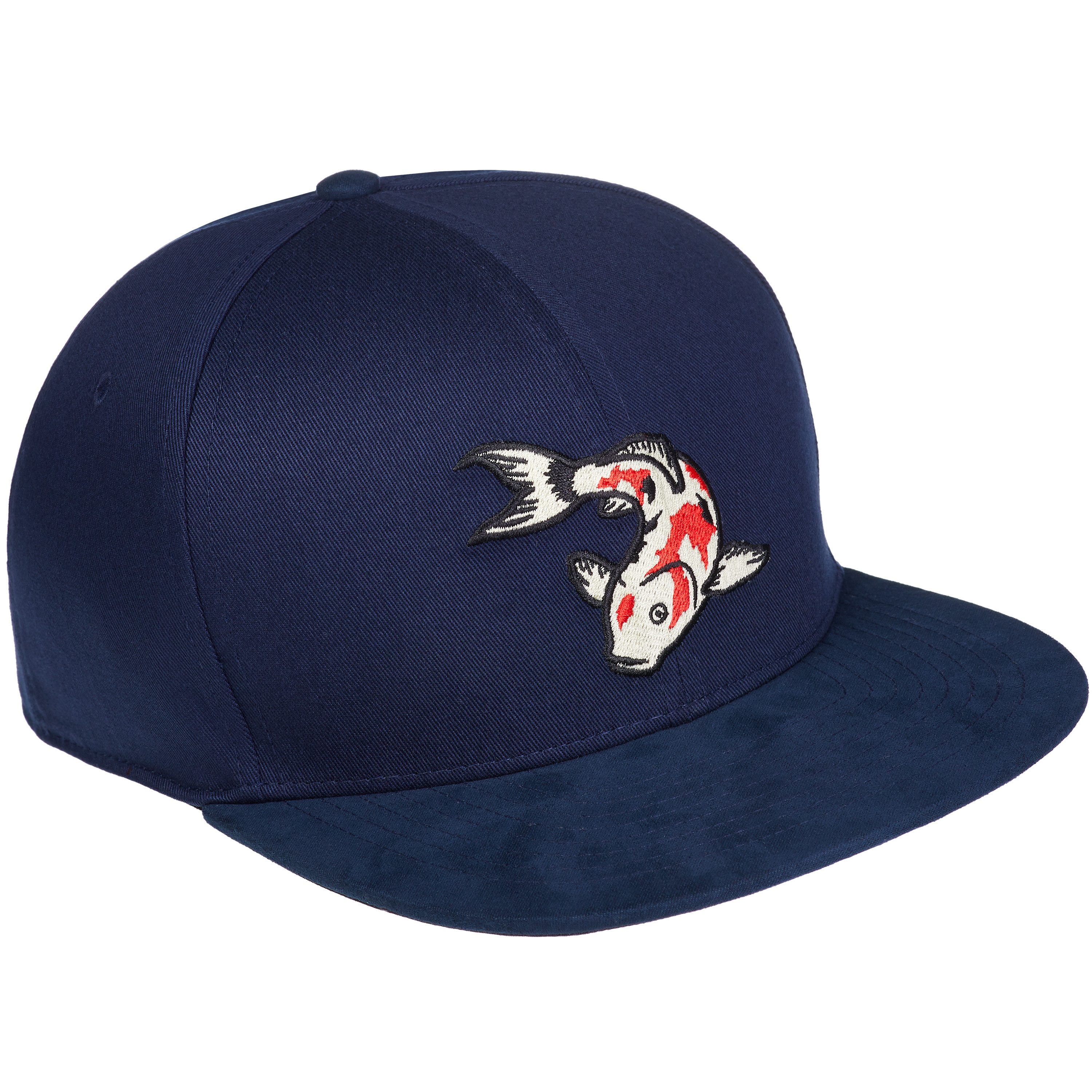 Cadency Snapback Cap Koi Fish Basecap mit geradem Schirm, Einheitsgröße, Unisex, Dunkelblau