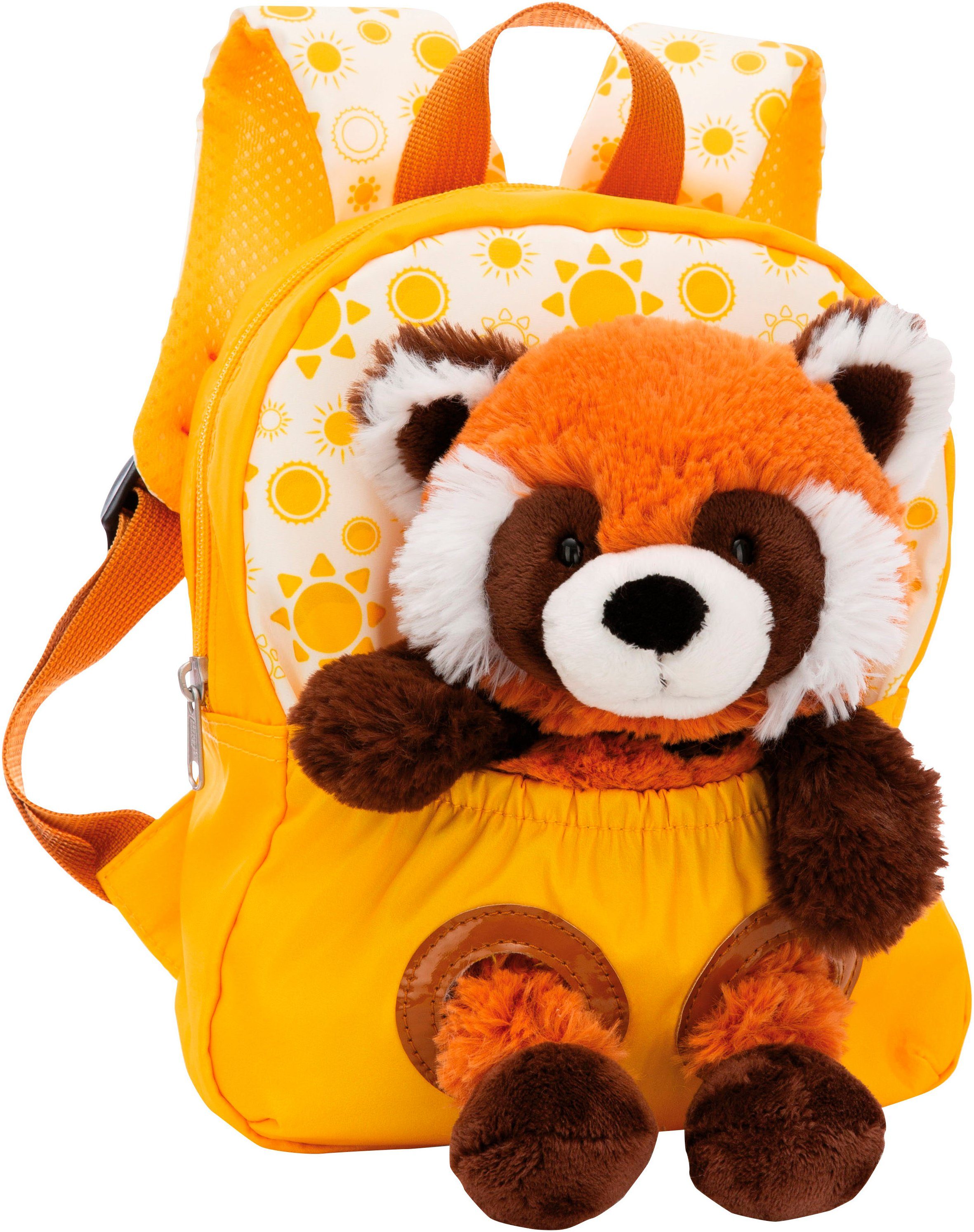 Kinderrucksack Travel Friends, Rucksack mit Plüsch Roter Panda, 25 cm