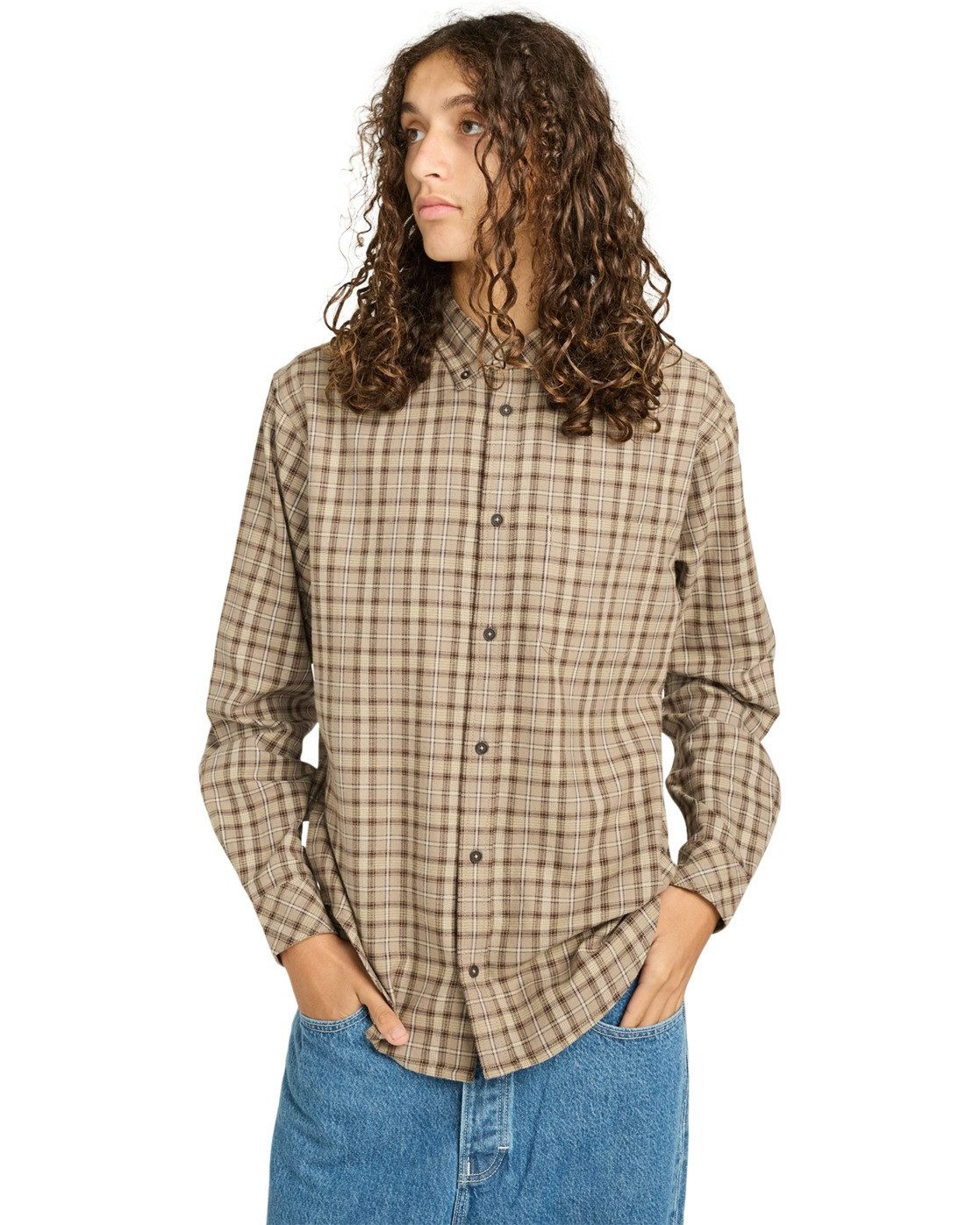 Element Langarmhemd Button Down Regular Flannel