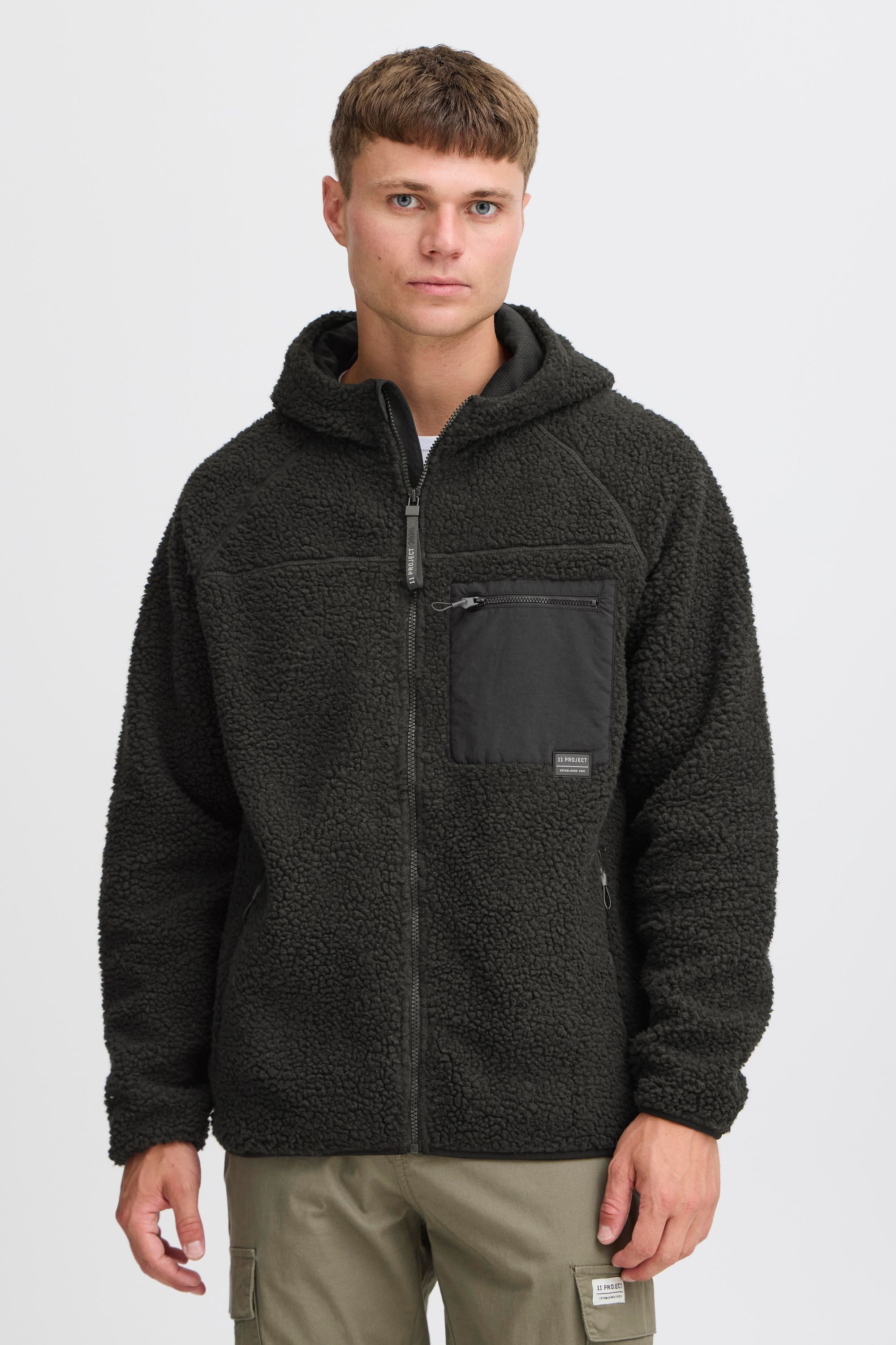 11 Project Fellimitatjacke SDHPRROMENEO Modische Teddyjacke mit Kapuze günstig online kaufen