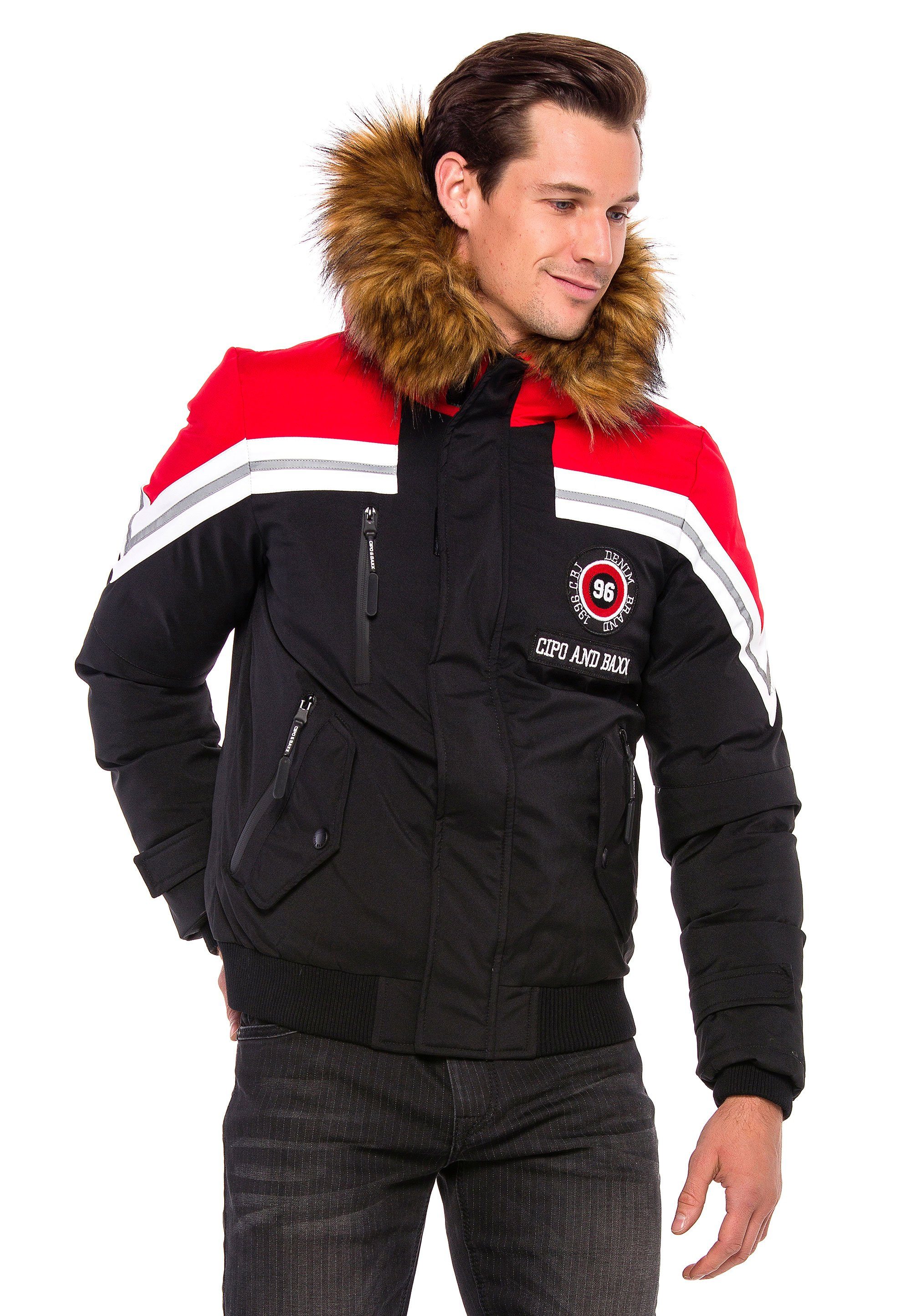 & Fellkapuze mit Cipo (1-St) Baxx Winterjacke