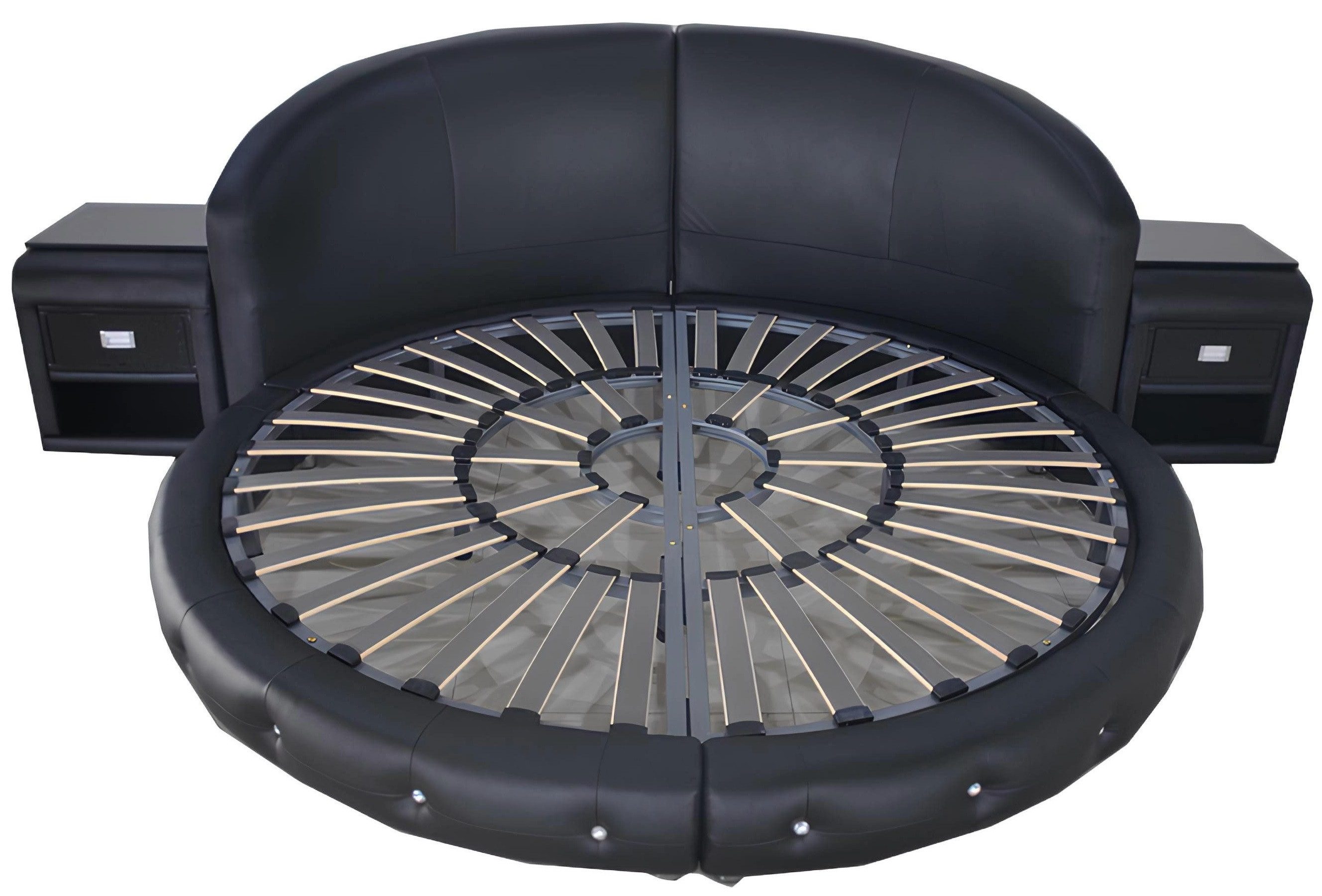 JVmoebel Rundbett Rund Luxus Leder Design Polster Betten Doppel Modernes Rundes Bett (Bett LB8844), Made in Europa