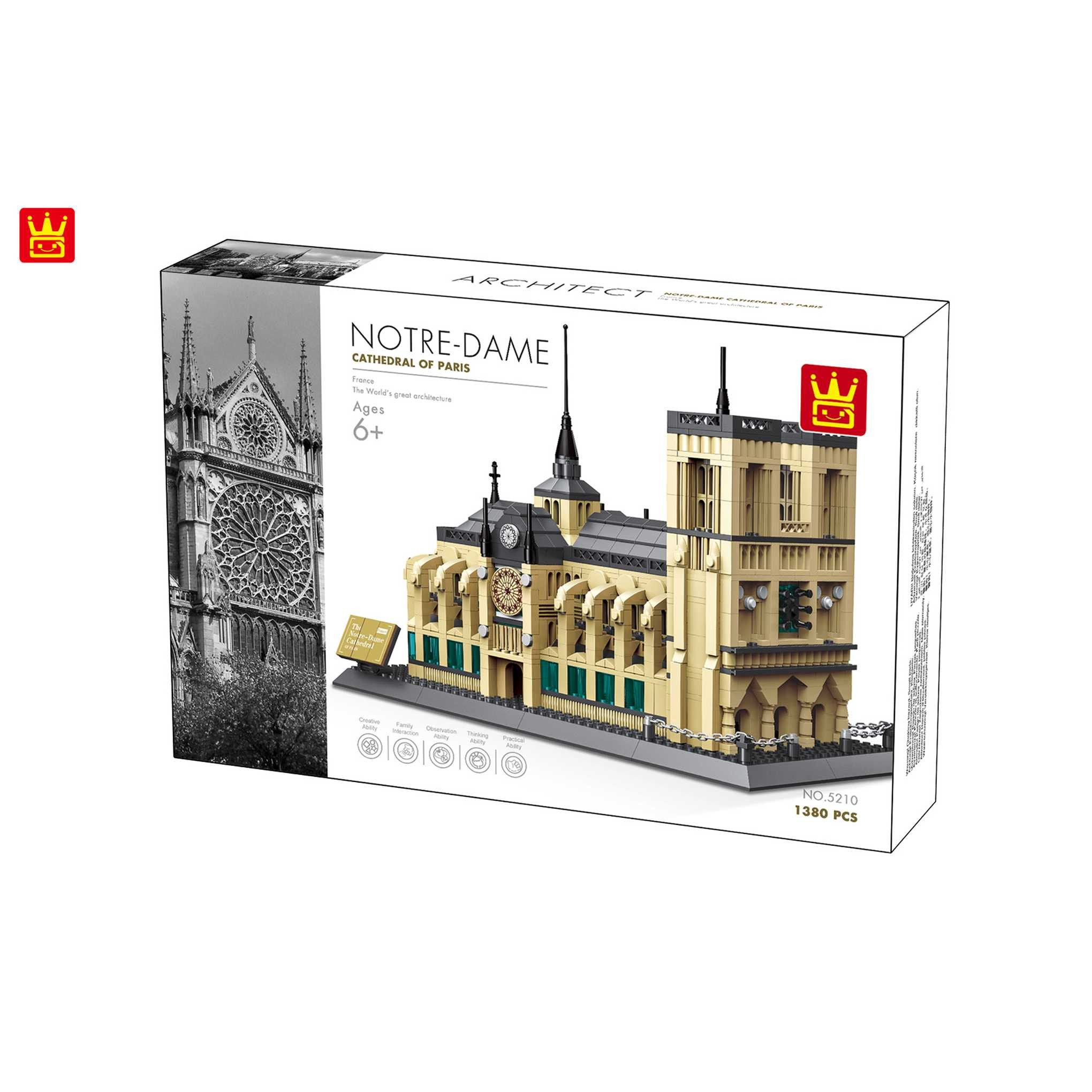 Wange 5210 - Notre-Dame Kathedrale in Paris (Wange) Spielbausteine, (1380 St)