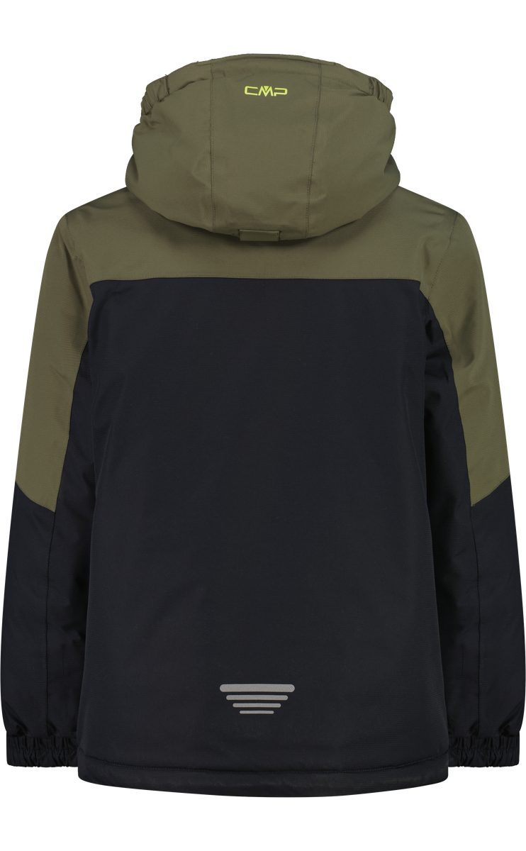 CMP Funktionsjacke KID JACKET FIX HOOD ANTRACITE-OLIVE – Bild 2 von 3