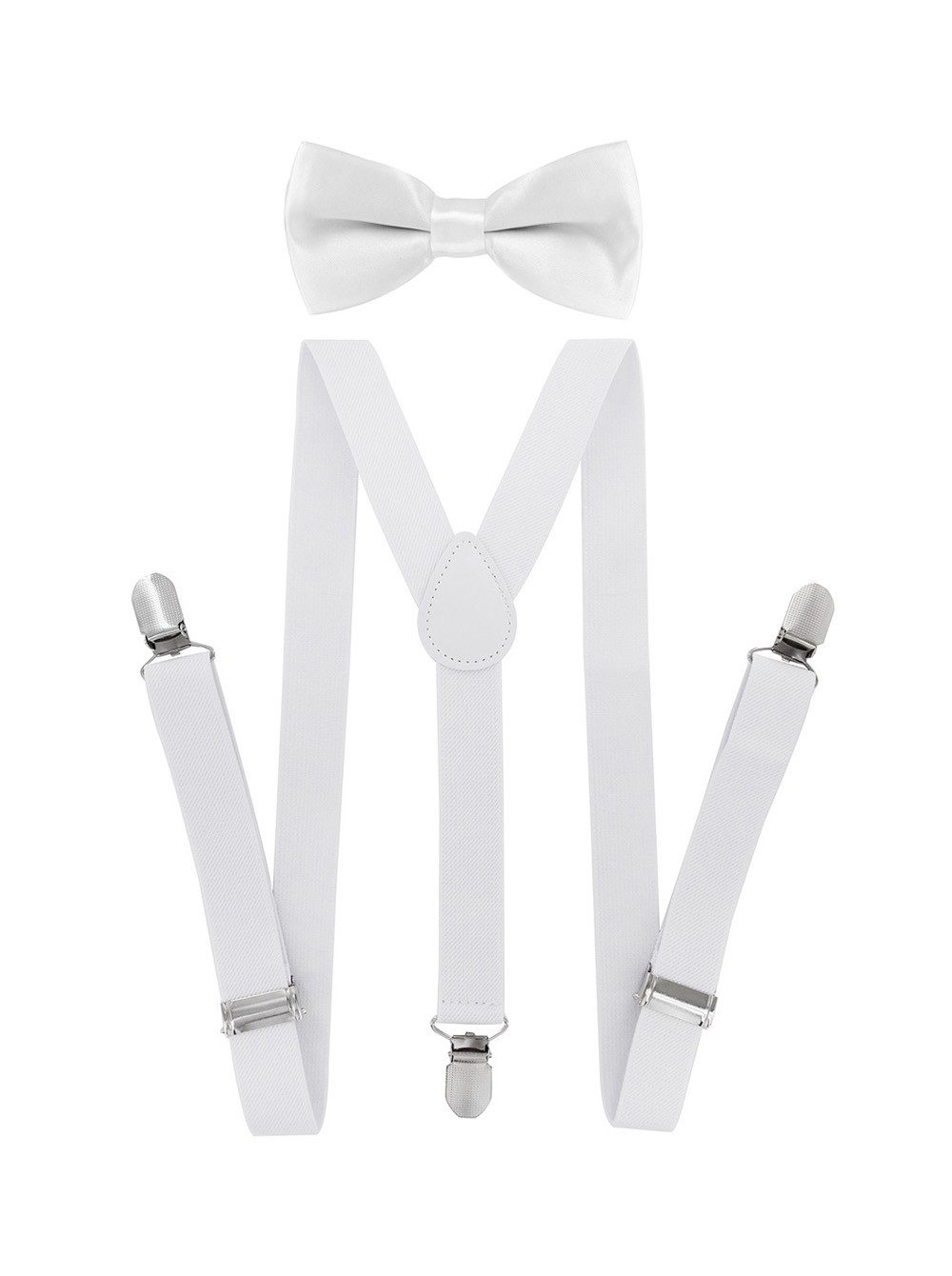 axy Hosenträger Kinder Jungen Hosenträger und Fliege set für Kinder 7-12 Jahren (2-St., 2er Set) Hosenträger mit farblich passender Fliege, verstellbar und elastisch