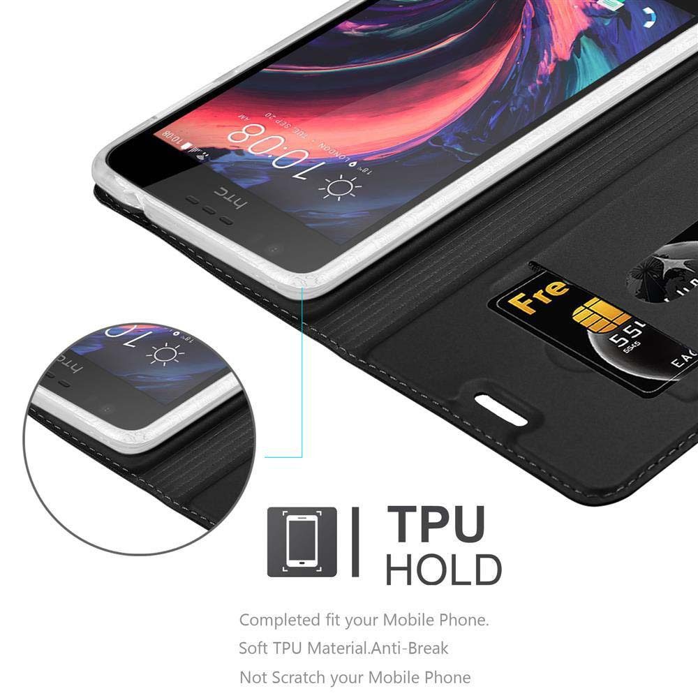 Cadorabo Handyhülle für HTC Desire 10 LIFESTYLE / Desire 825 Hülle HTC Desire 10 LIFESTYLE / Desire 825, Schutzhülle Hülle mit Standfunktion, Magnetverschluss und Kartenfach
