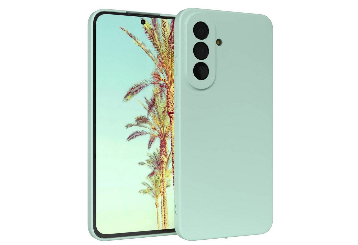 EAZY CASE Handyhülle TPU Hülle für Samsung Galaxy A57 6,7 Zoll, Hülle Silikon kratzfest Smart Slimcover Bumper Case Etui Mint Grün