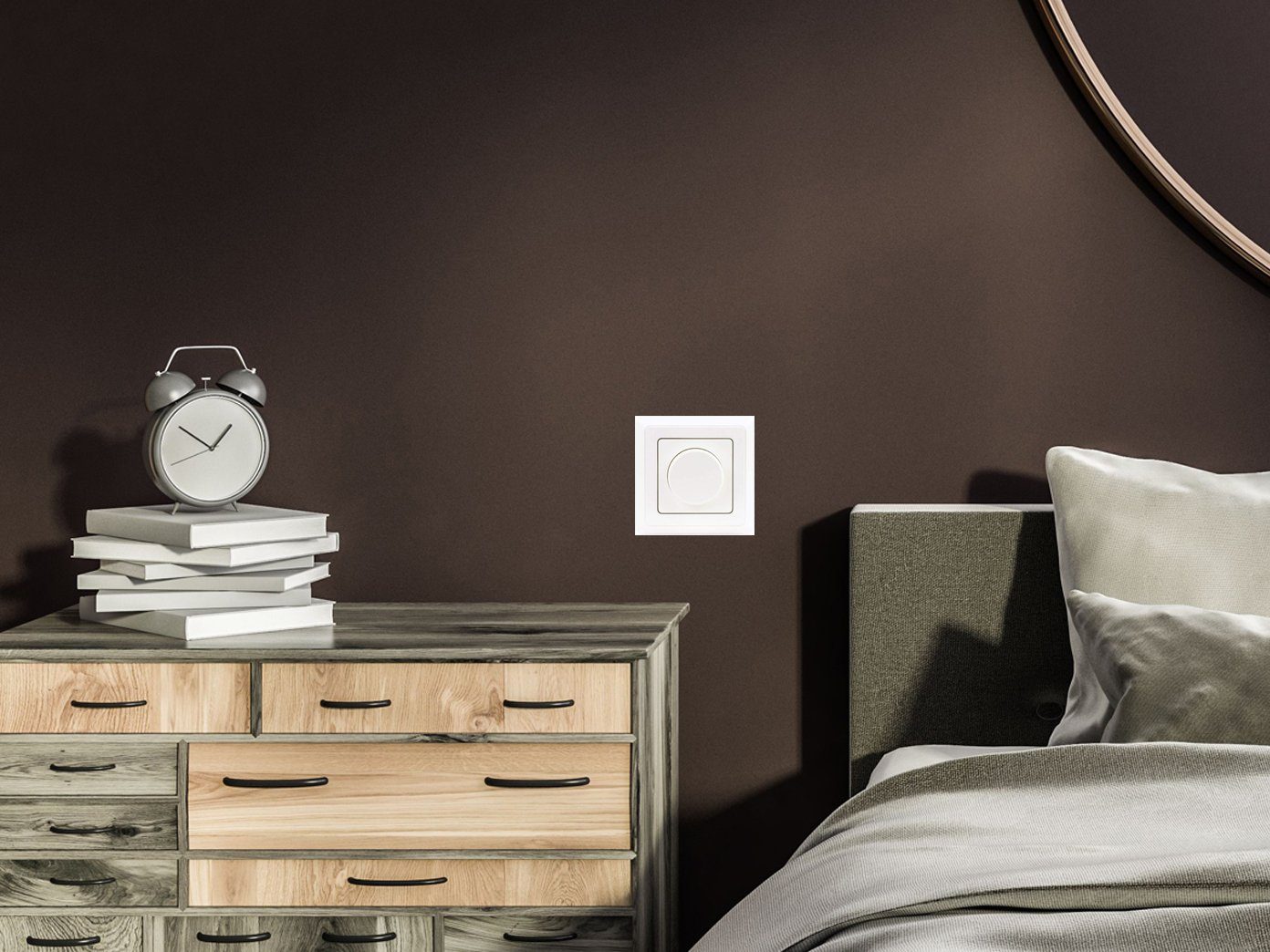 REV Lichtschalter (Helligkeitsregler für innen), LED Dimmer Universal Komplettgerät 5-100Watt Dimm Lichtschalter