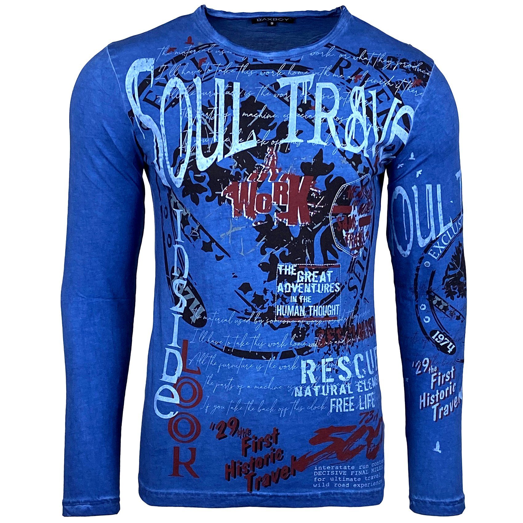 Baxboy Longshirt Herren Longsleeve T-Shirt Moderner günstig online kaufen