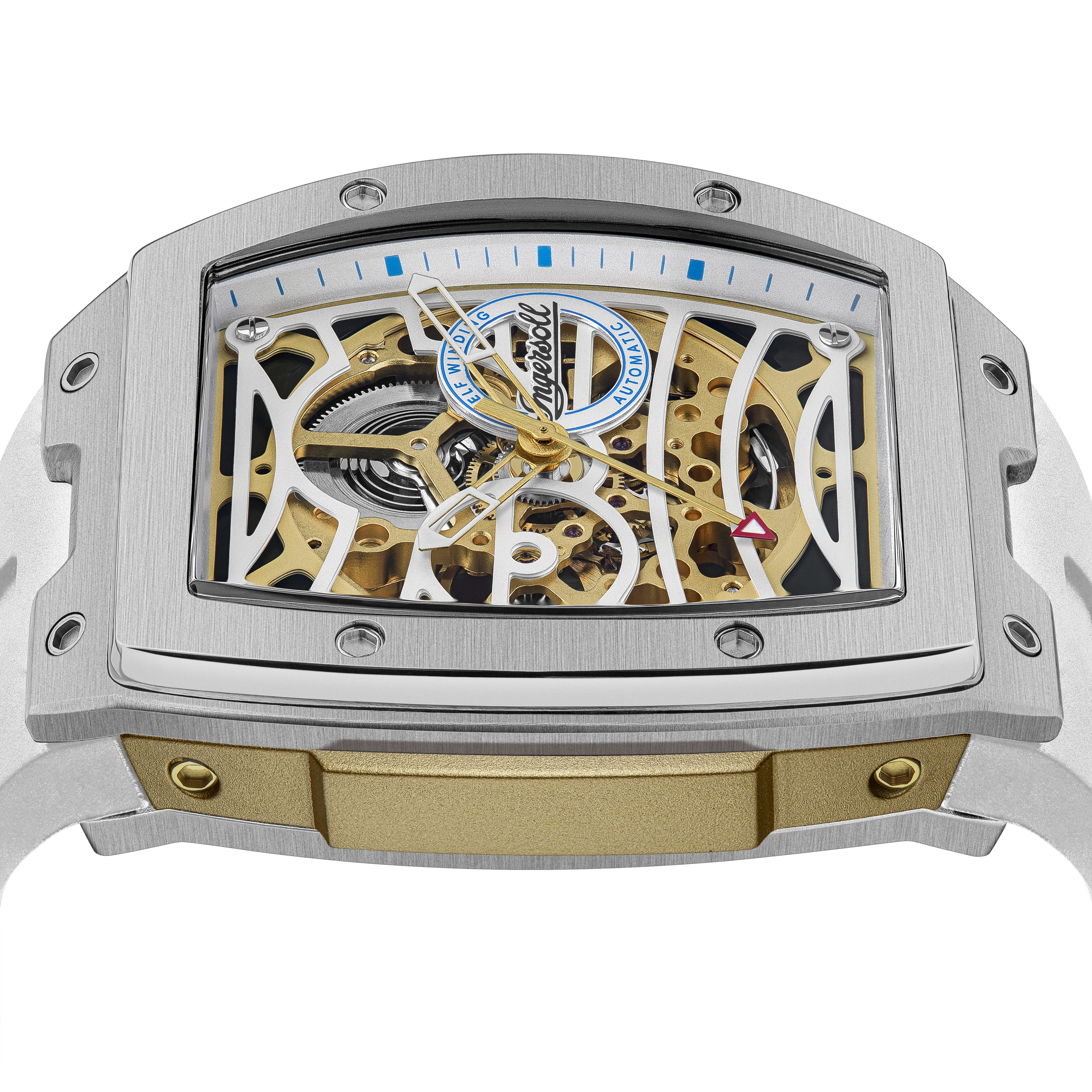 Ingersoll Automatikuhr The Challenger I12309, Armbanduhr, Herrenuhr, Mechanische Uhr, Silikonarmband, analog