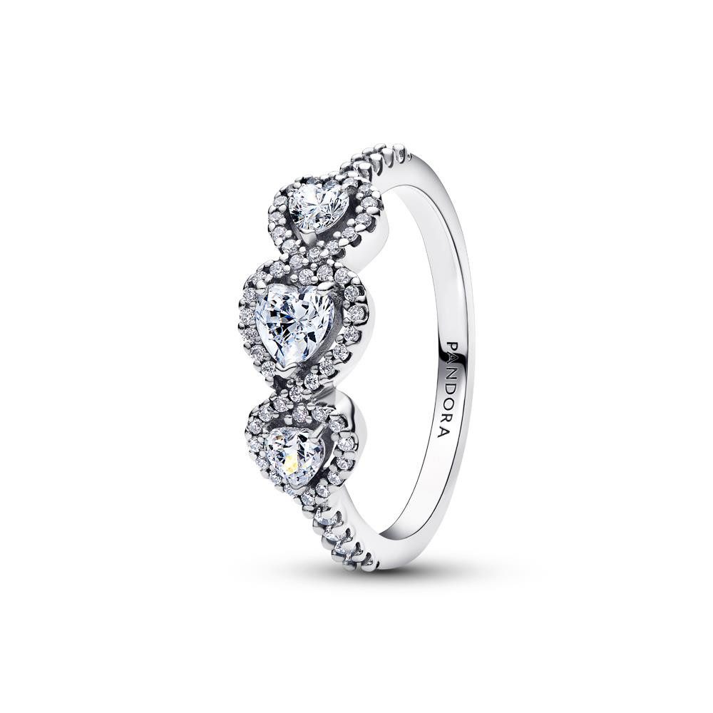 Fingerring Timeless Trinity Halo-Ring für Damen, Sterlingsilber von PANDORA