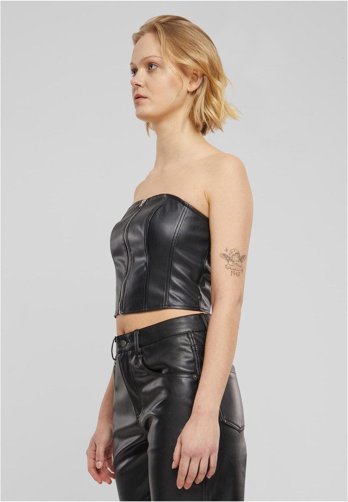 URBAN CLASSICS T-Shirt Ladies Synthetic Leather Bandeau Top günstig online kaufen