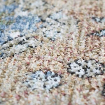 Teppich Teppich für Wohn- & Schlafzimmer mit Blumenverzierungen bunt, Carpetia, rechteckig, Höhe: 10 mm