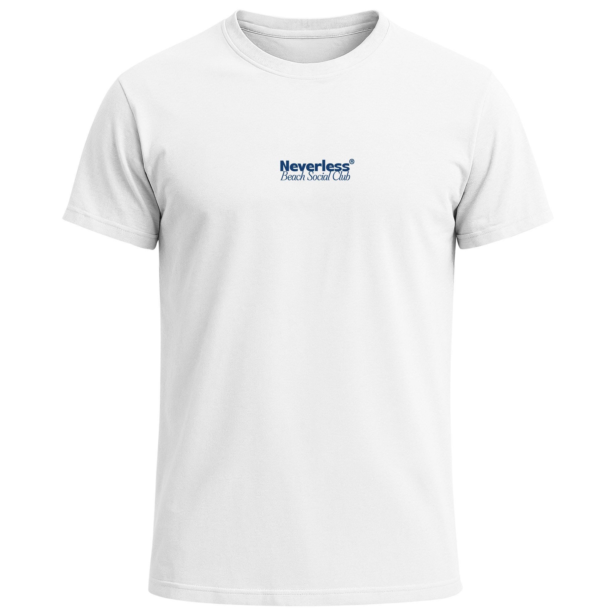 Neverless Print-Shirt Herren T-Shirt Backprint Beach Social Club Surfer Gra günstig online kaufen