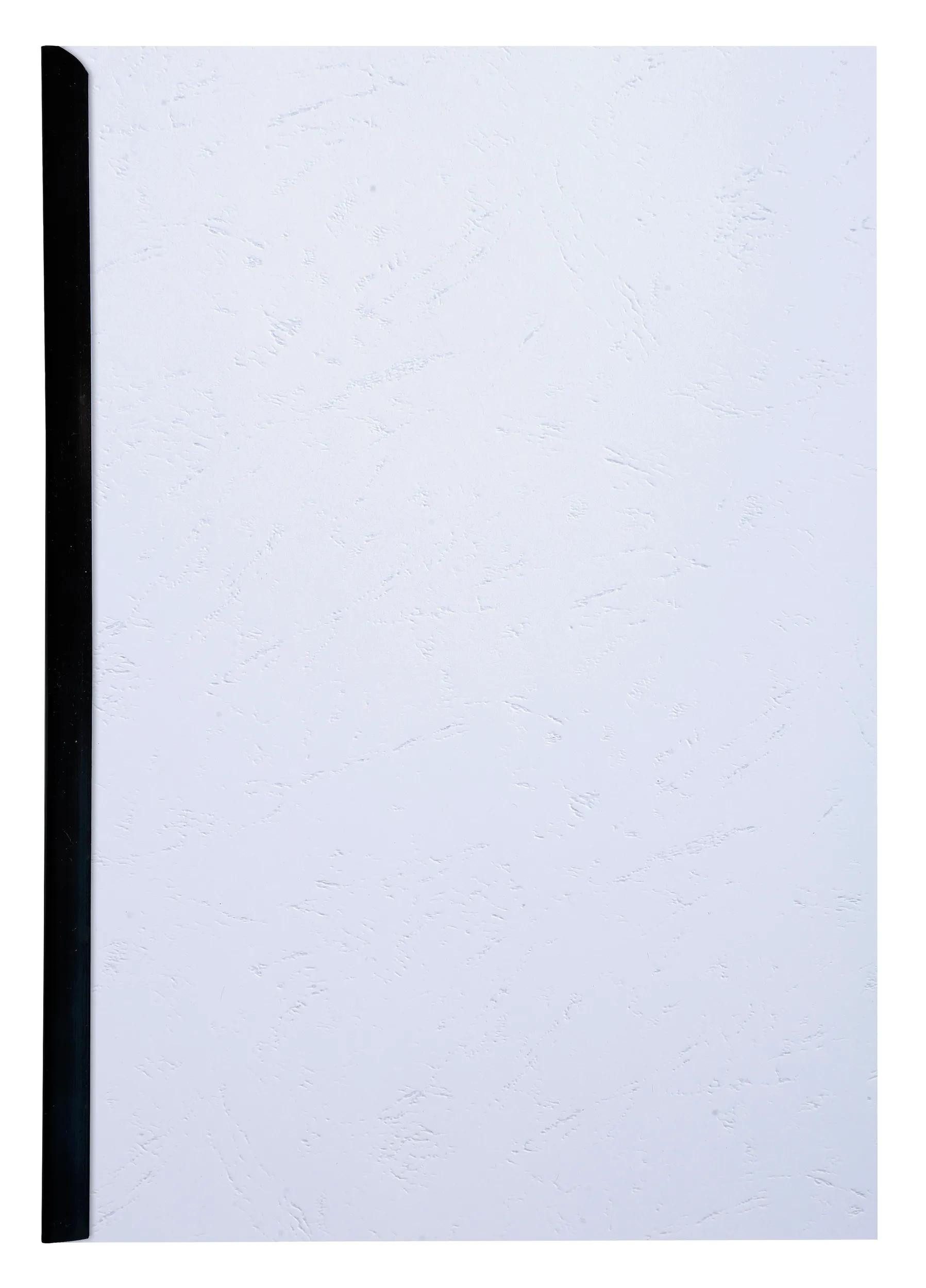 Thumbnail - EXACOMPTA Buchbindemappe 100er Einbanddeckel Evercover 270g/qm Lederprägung A4 Weiß 2784C, DIN A4 Deckel, (